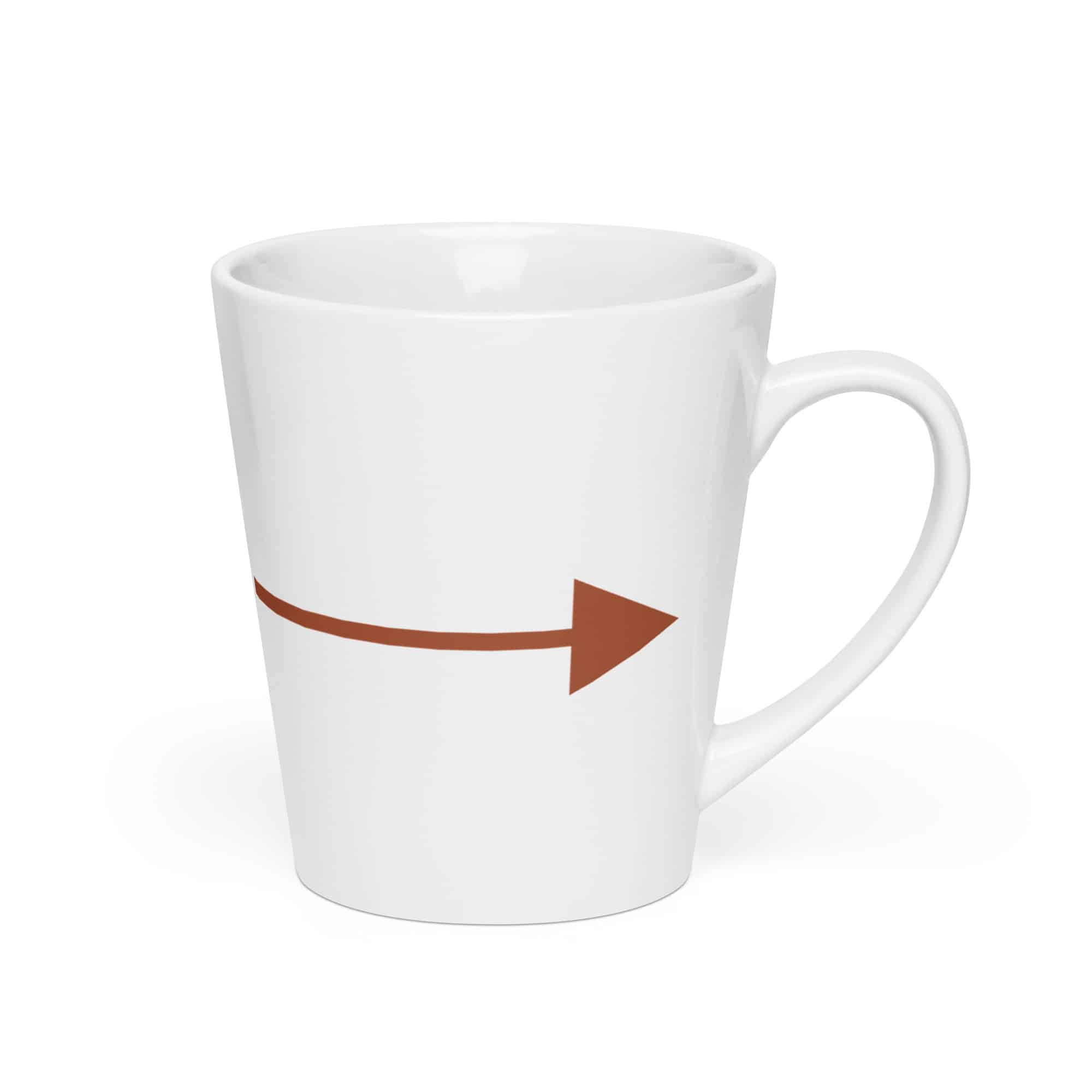 Terracotta Straight Trail Arrow Latte Mug