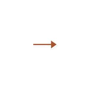 06 Straight Trail Arrow Terracotta Die-Cut Magnet - 3″×3″ - Main