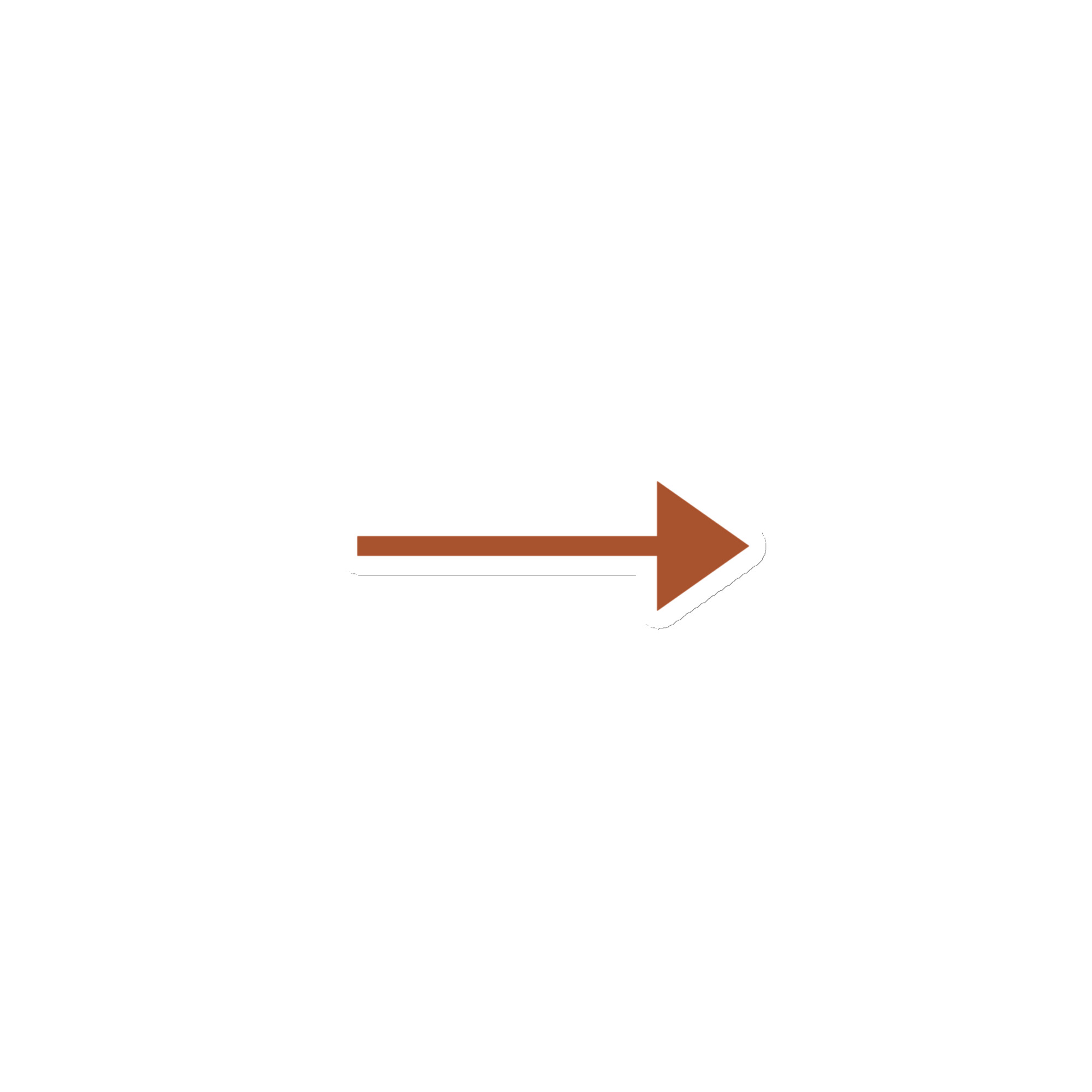 Terracotta Straight Trail Arrow Die-Cut Magnet