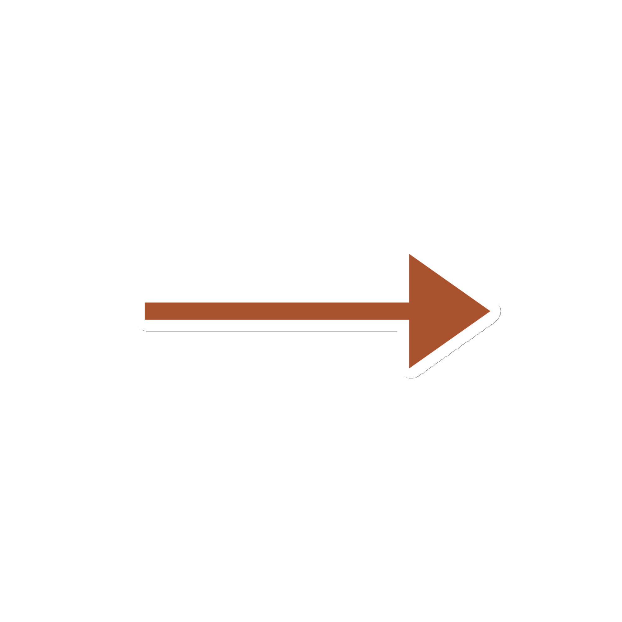 Terracotta Straight Trail Arrow Die-Cut Magnet