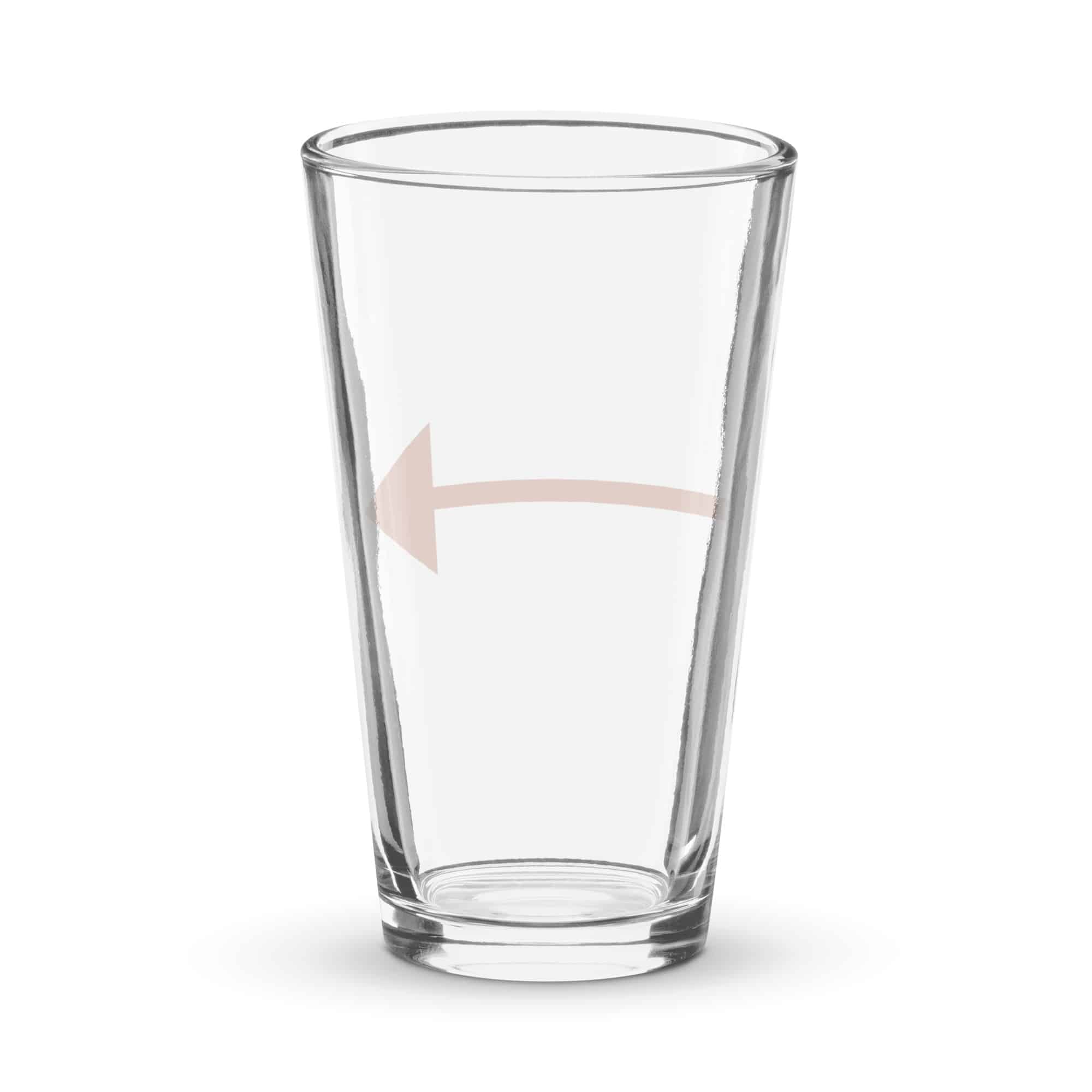 Terracotta Straight Trail Arrow Pint Glass