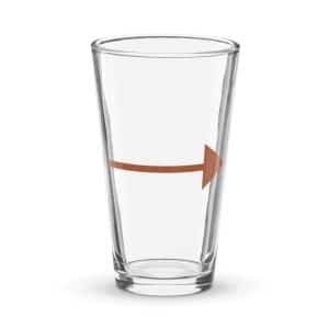 06 Straight Trail Arrow Terracotta Pint Glass - 16 oz - Main
