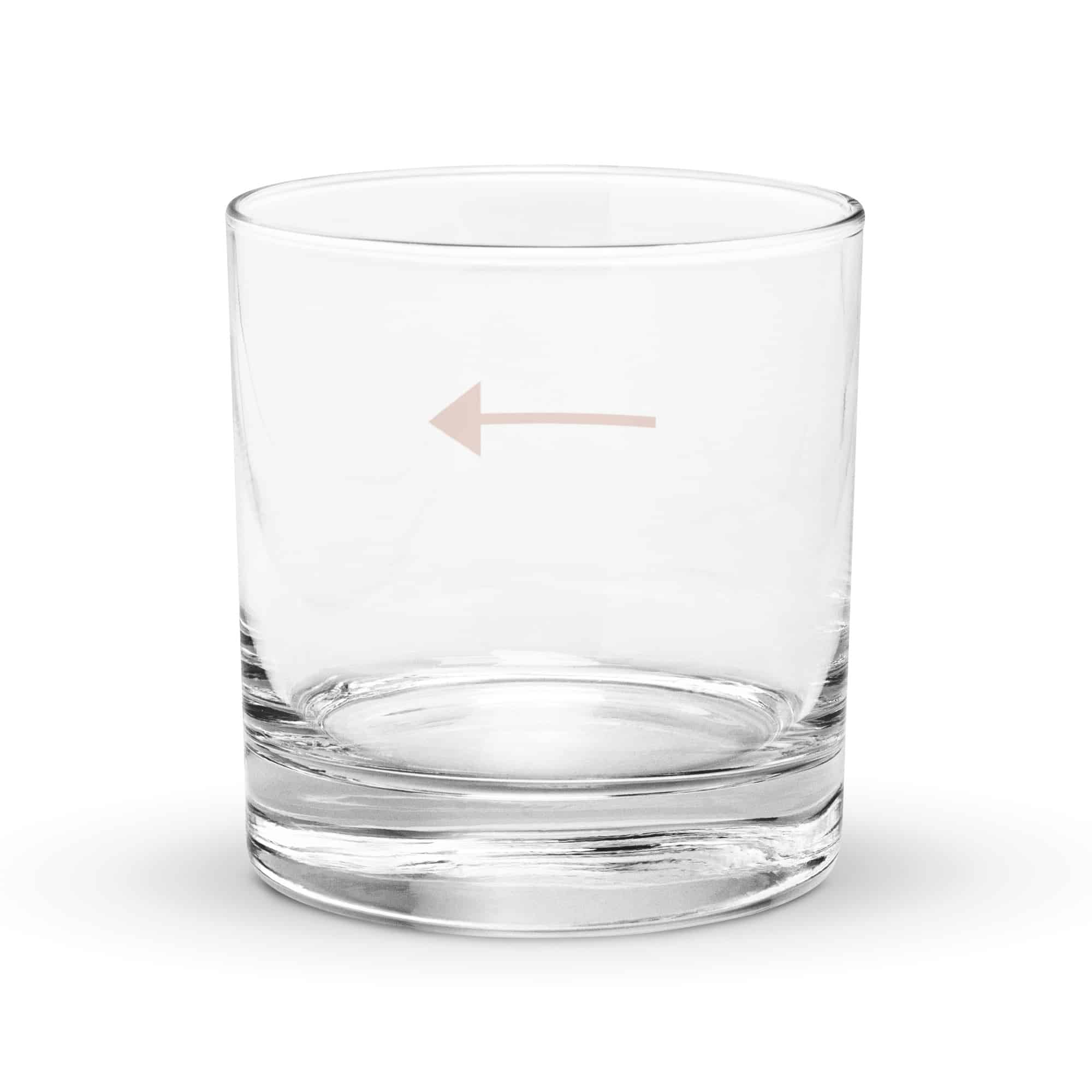 Terracotta Straight Trail Arrow Rocks Glass
