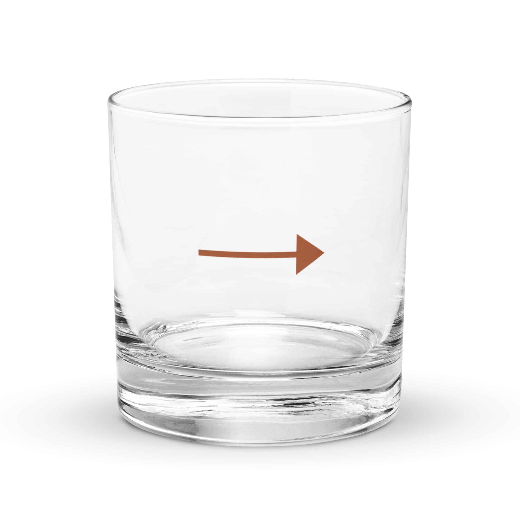 Terracotta Straight Trail Arrow Rocks Glass