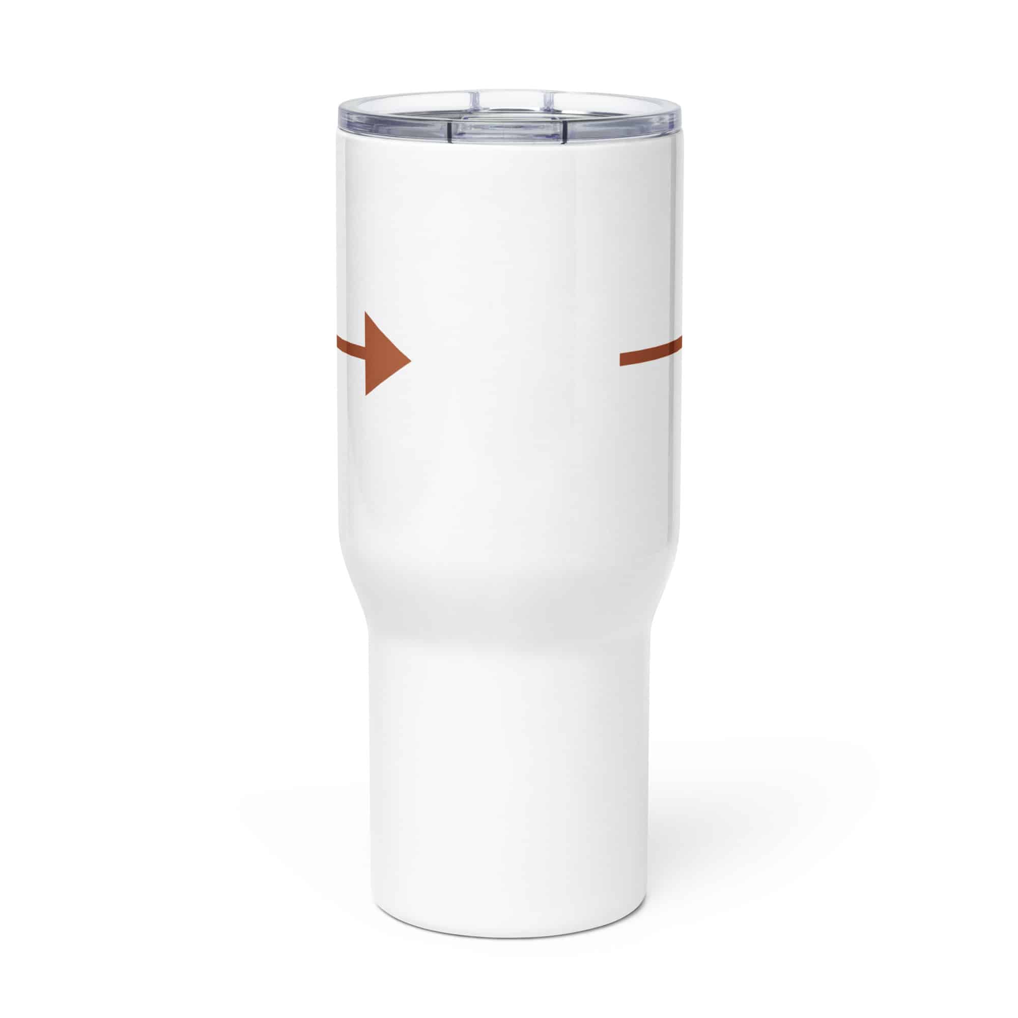 Terracotta Straight Trail Arrow Travel Mug