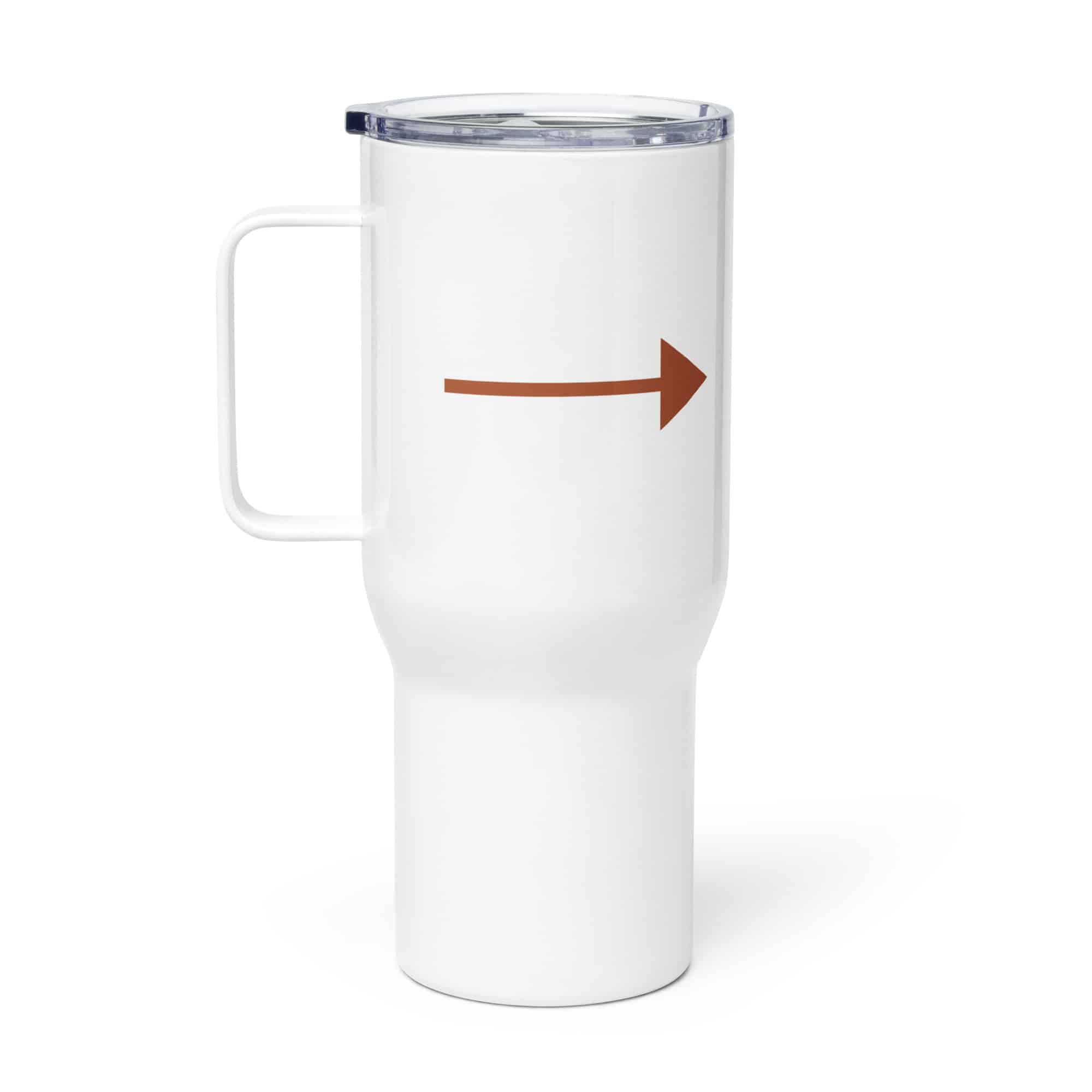 Terracotta Straight Trail Arrow Travel Mug