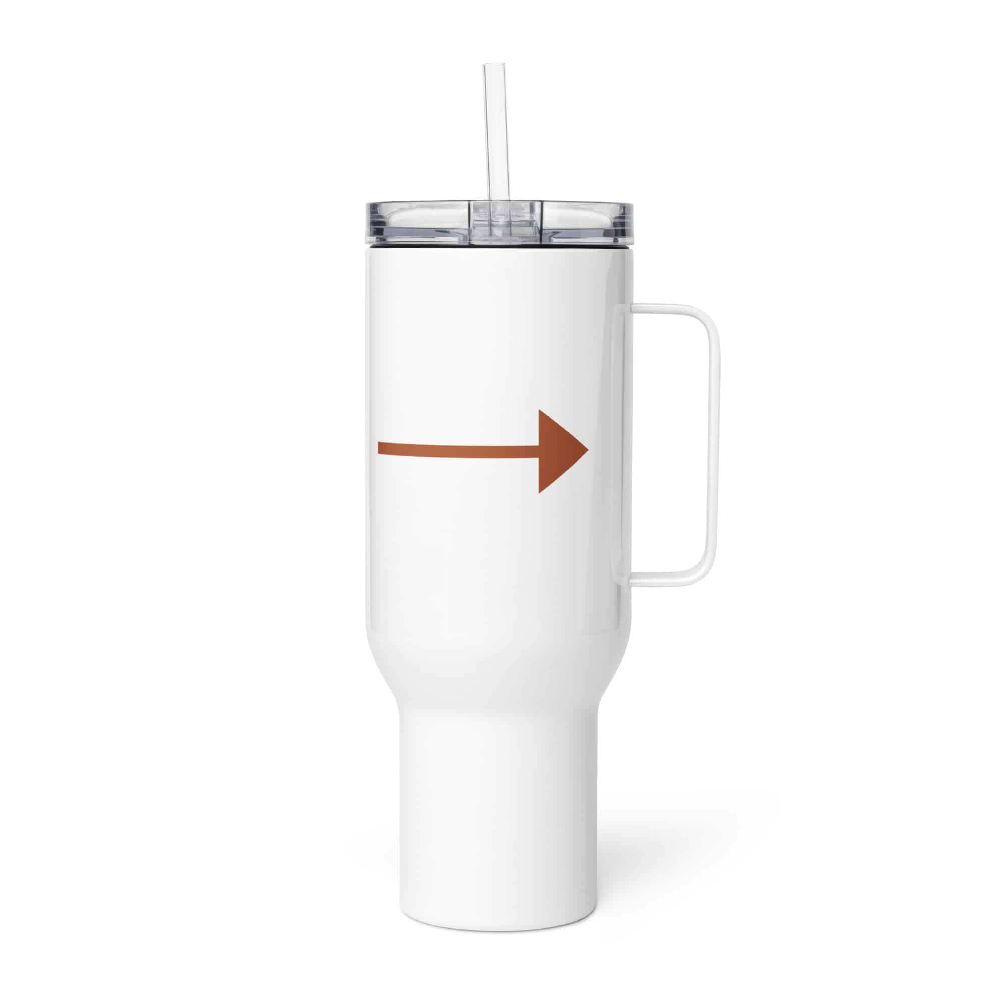 Terracotta Straight Trail Arrow Travel Mug