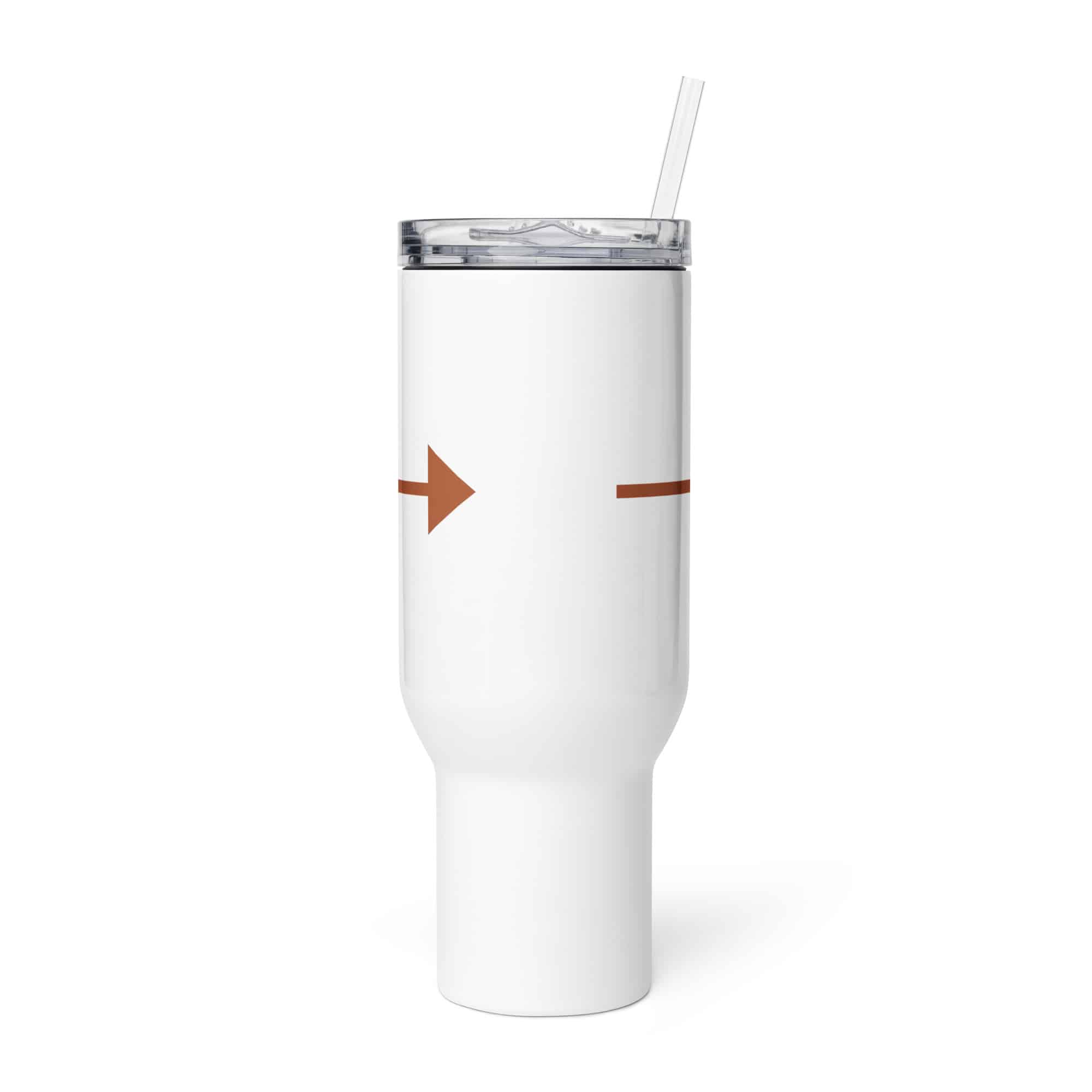 Terracotta Straight Trail Arrow Travel Mug