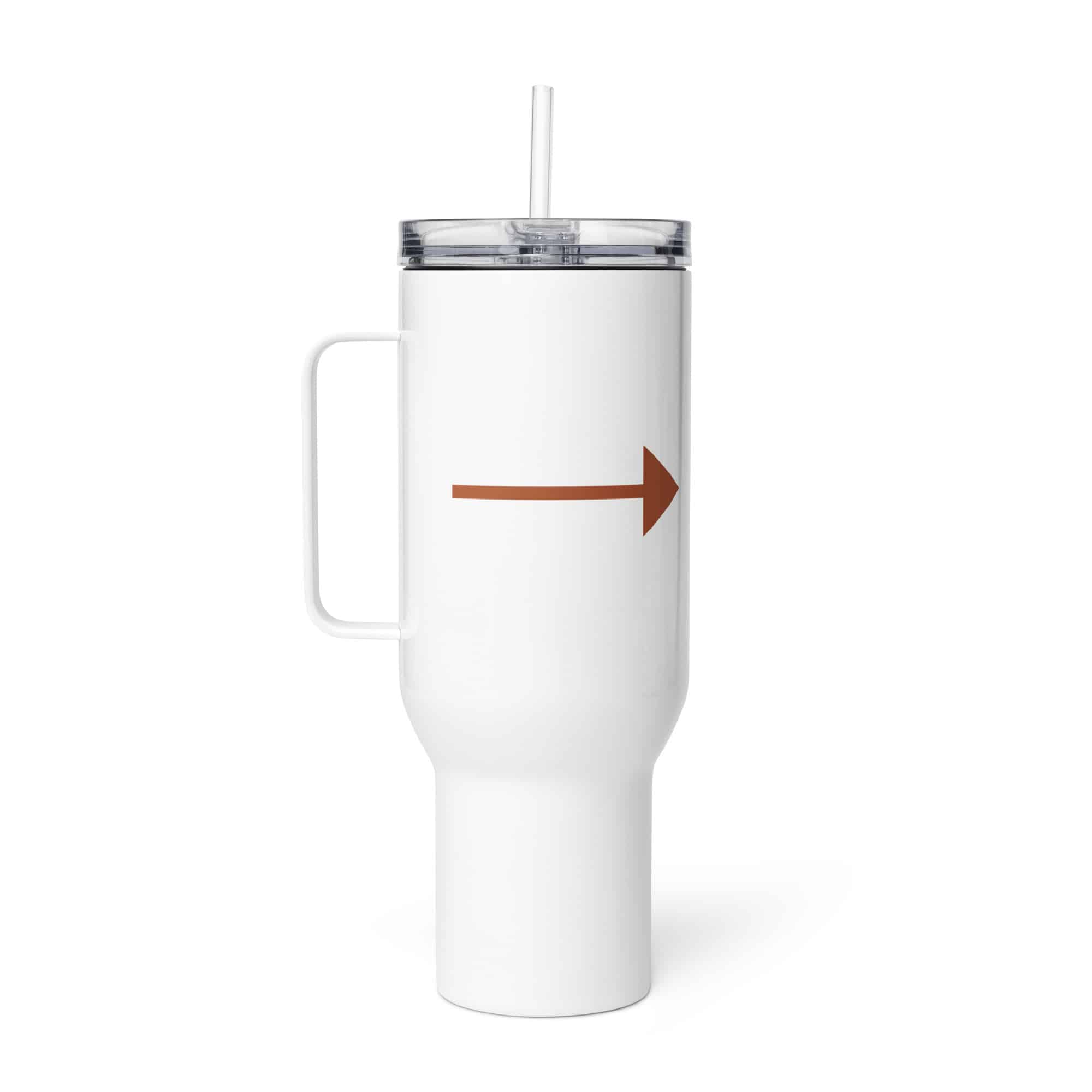 Terracotta Straight Trail Arrow Travel Mug