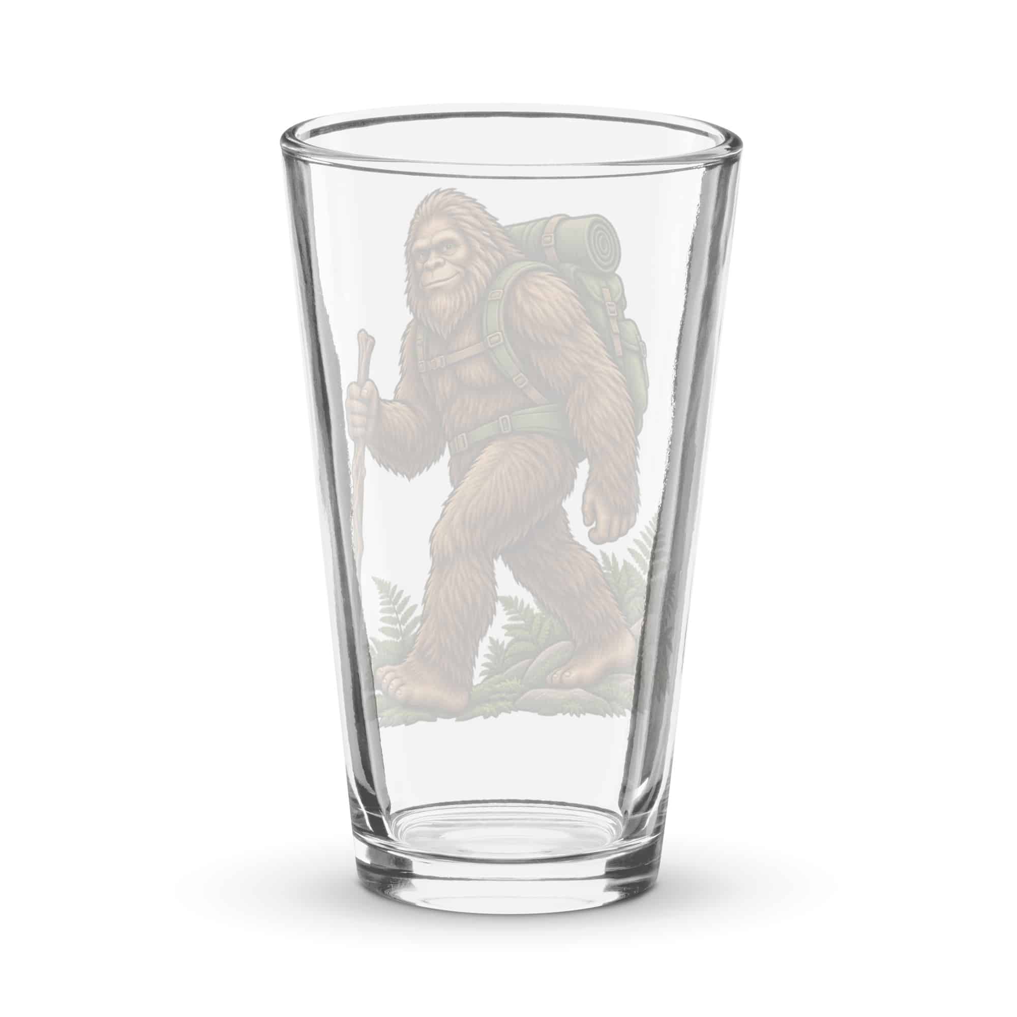 Weekend Trail Bigfoot Hiker Pint Glass