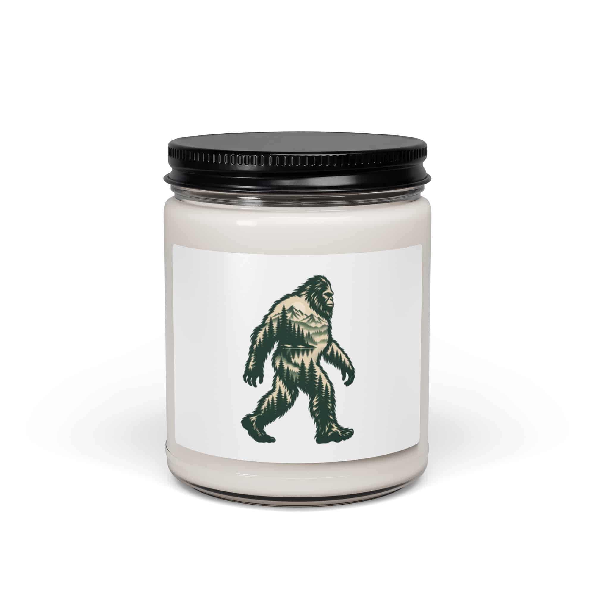 Pine Forest Cutout Bigfoot Candle