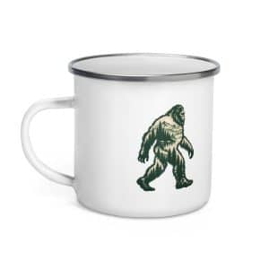 07 Pine Forest Cutout Enamel Camp Mug - 12 oz - Left