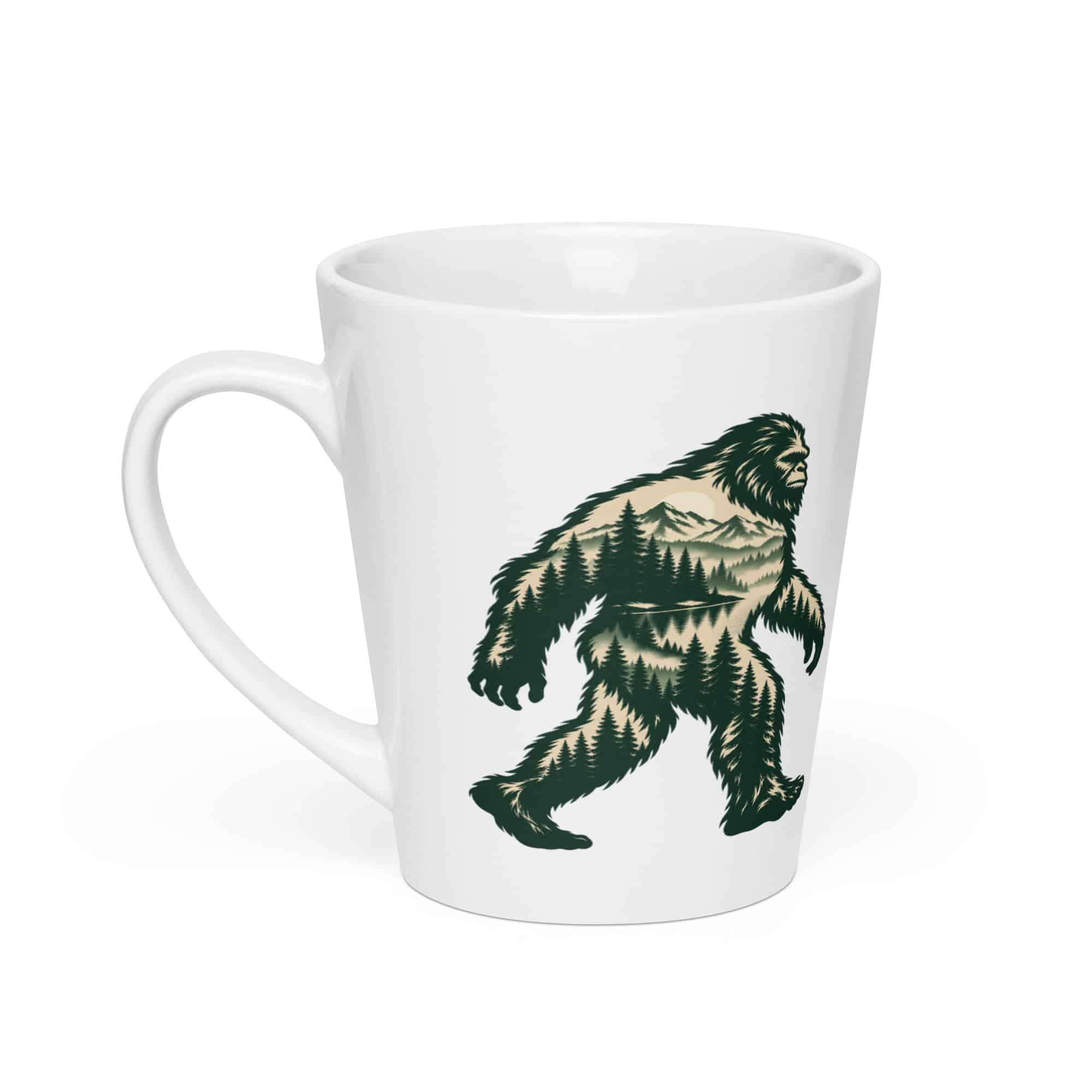 Pine Forest Bigfoot Latte Mug