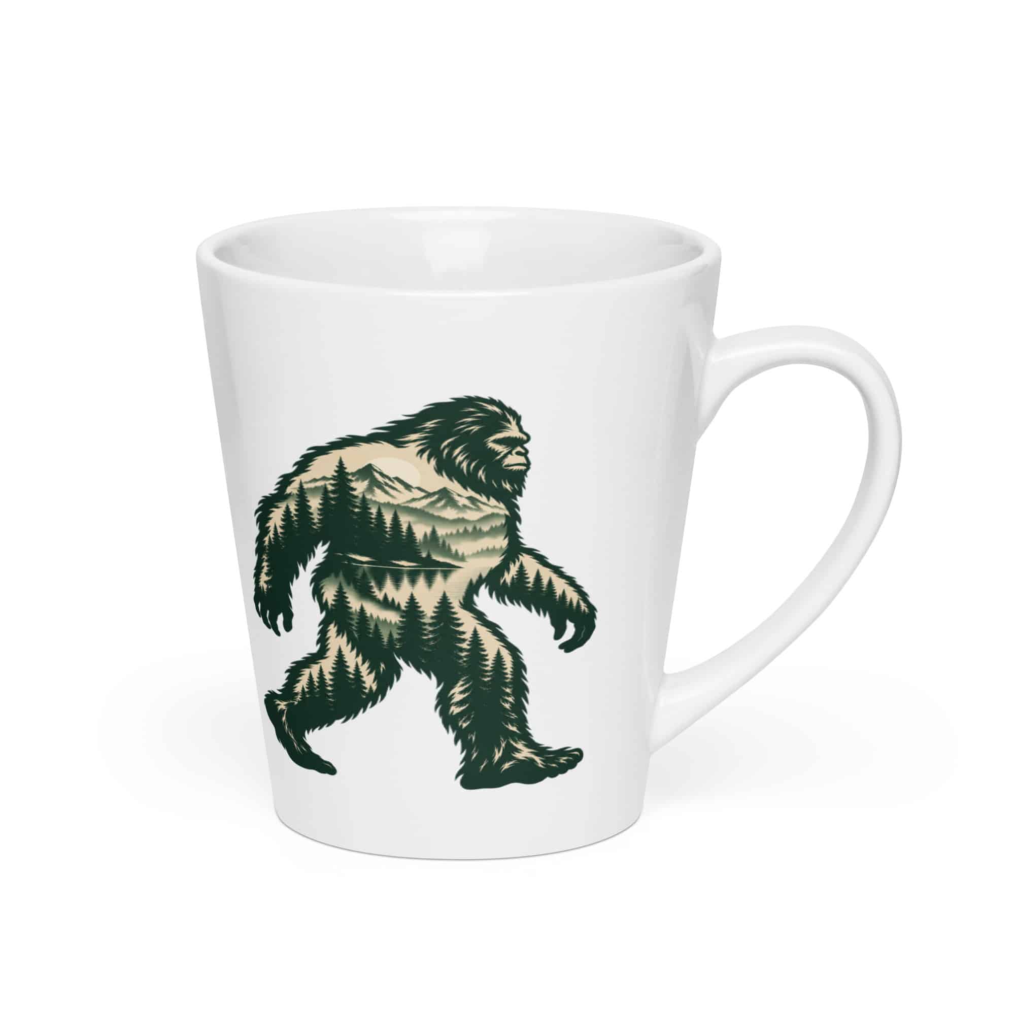 Pine Forest Bigfoot Latte Mug