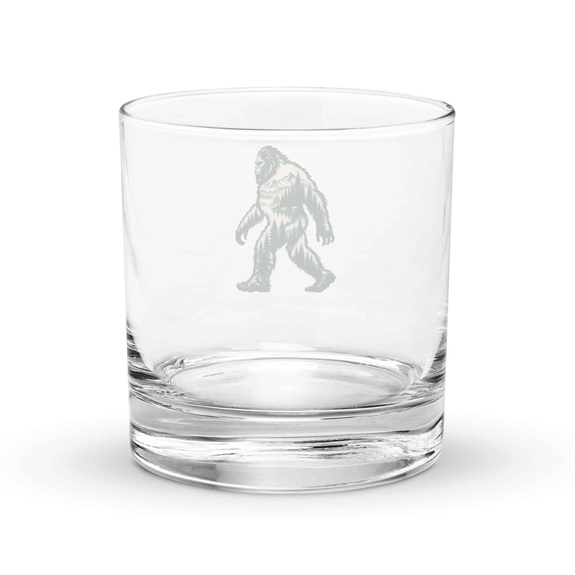 Pine Forest Bigfoot Rocks Glass