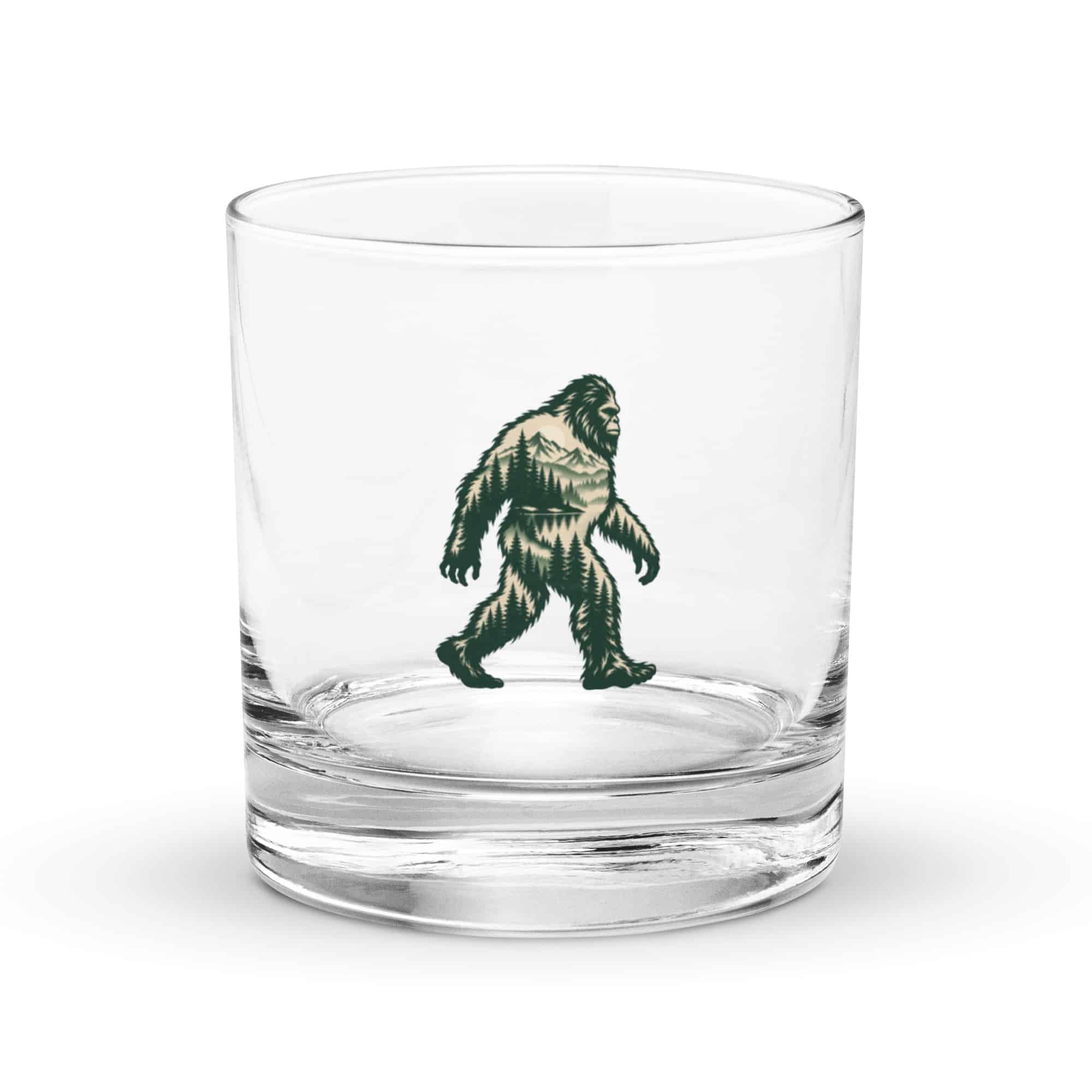 Pine Forest Bigfoot Rocks Glass