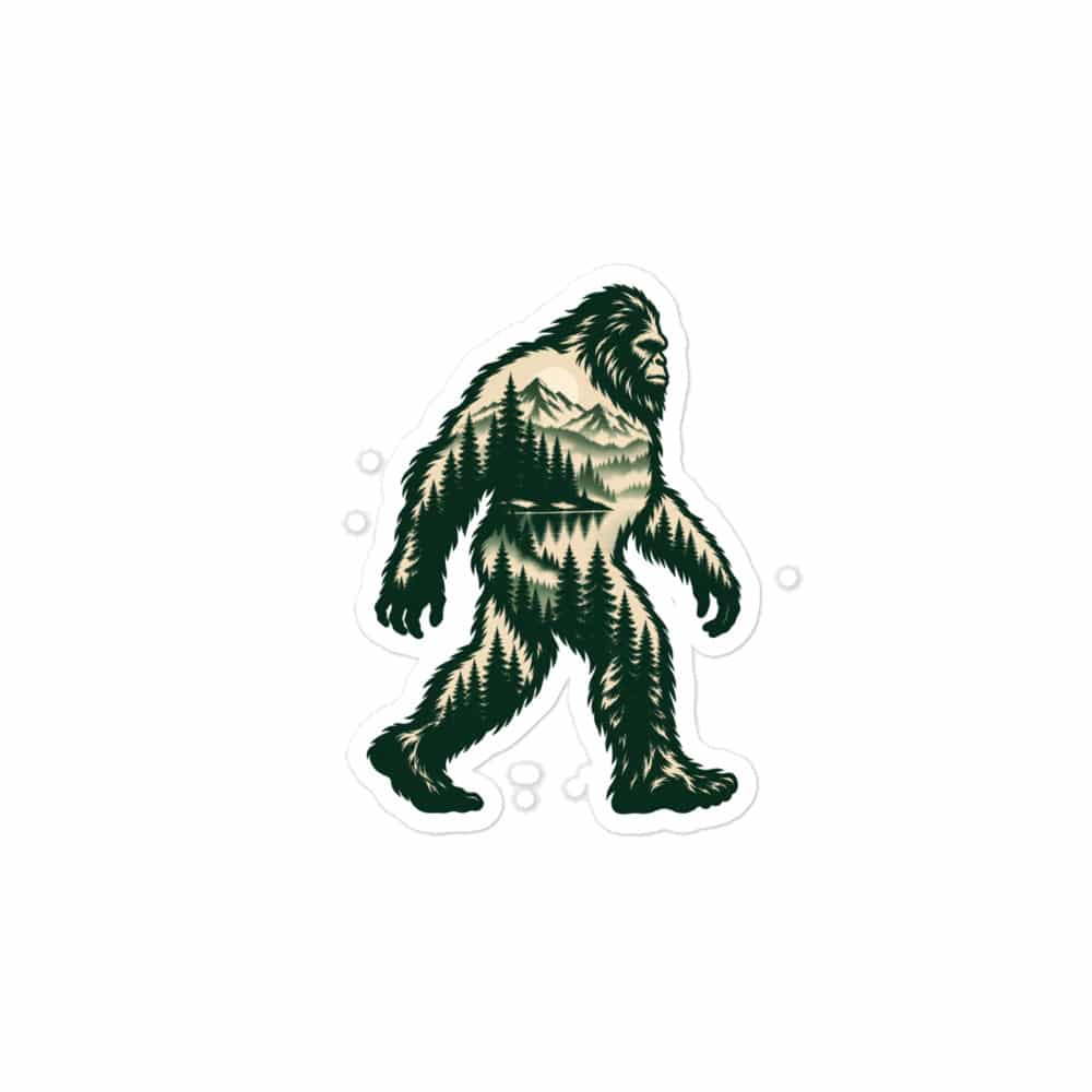 Pine Forest Bigfoot Vinyl Sticker