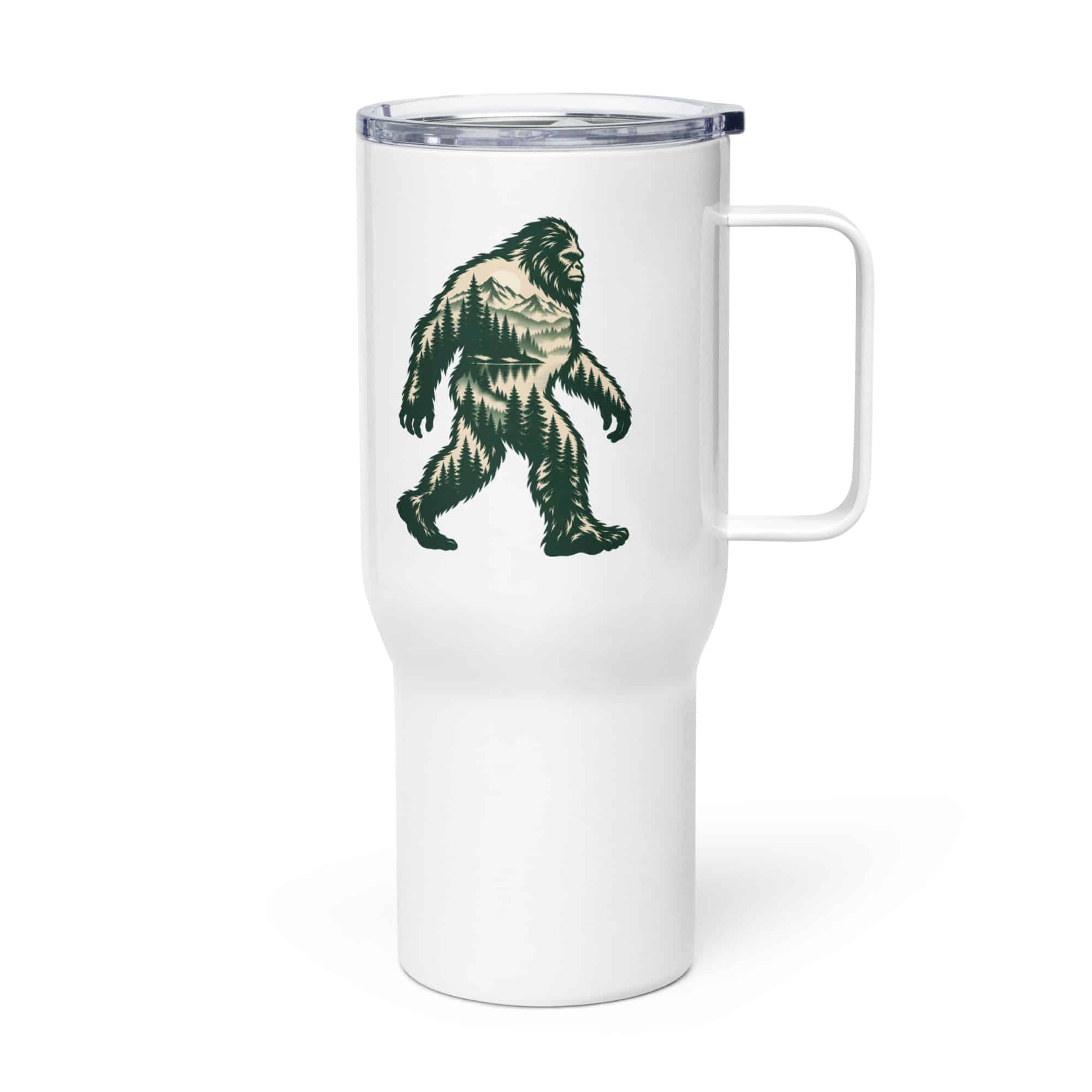 Pine Forest Bigfoot Travel Mug