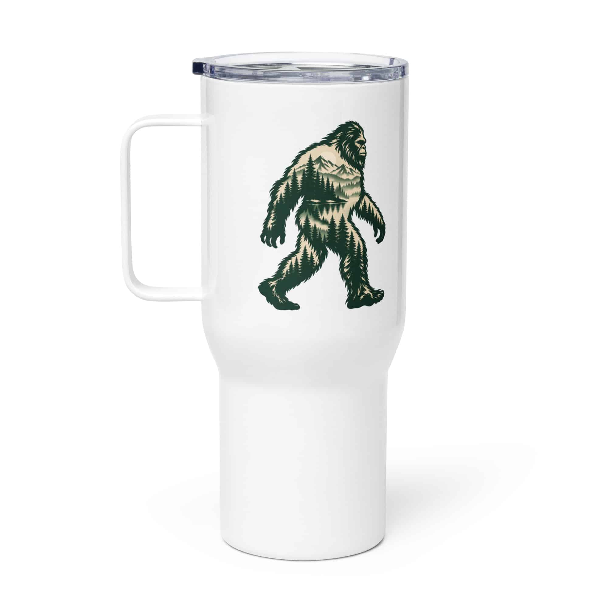 Pine Forest Bigfoot Travel Mug