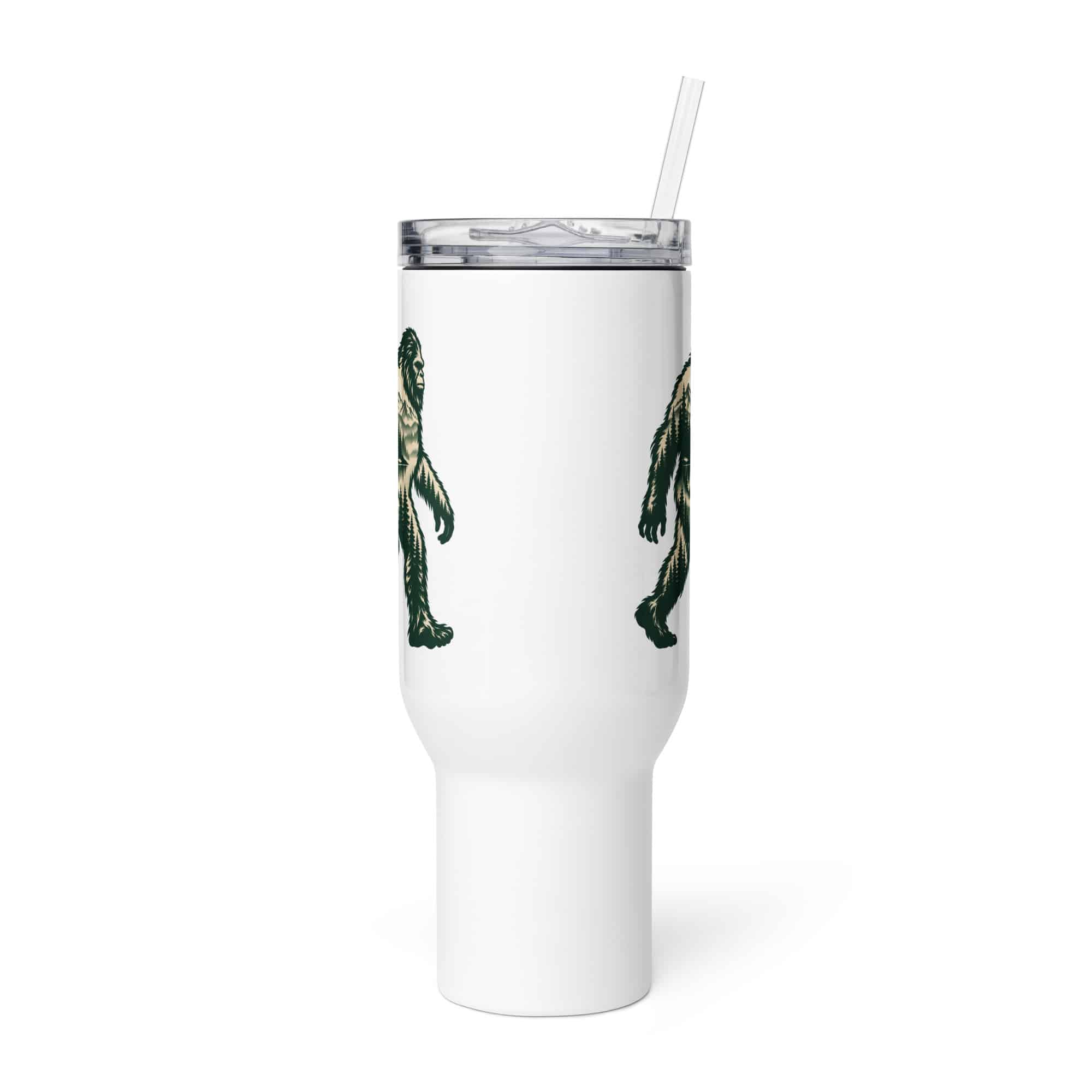 Pine Forest Bigfoot Travel Mug