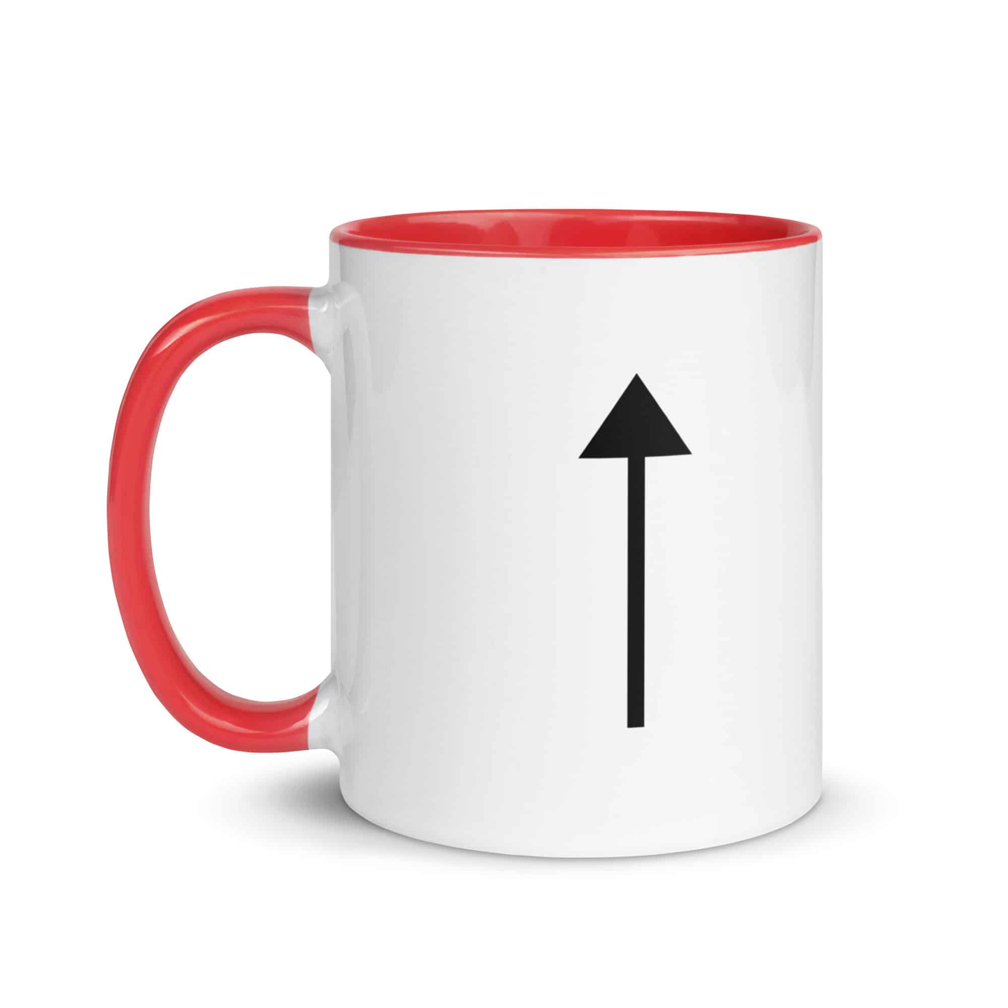 Black Upward Trail Arrow Color Inside Mug