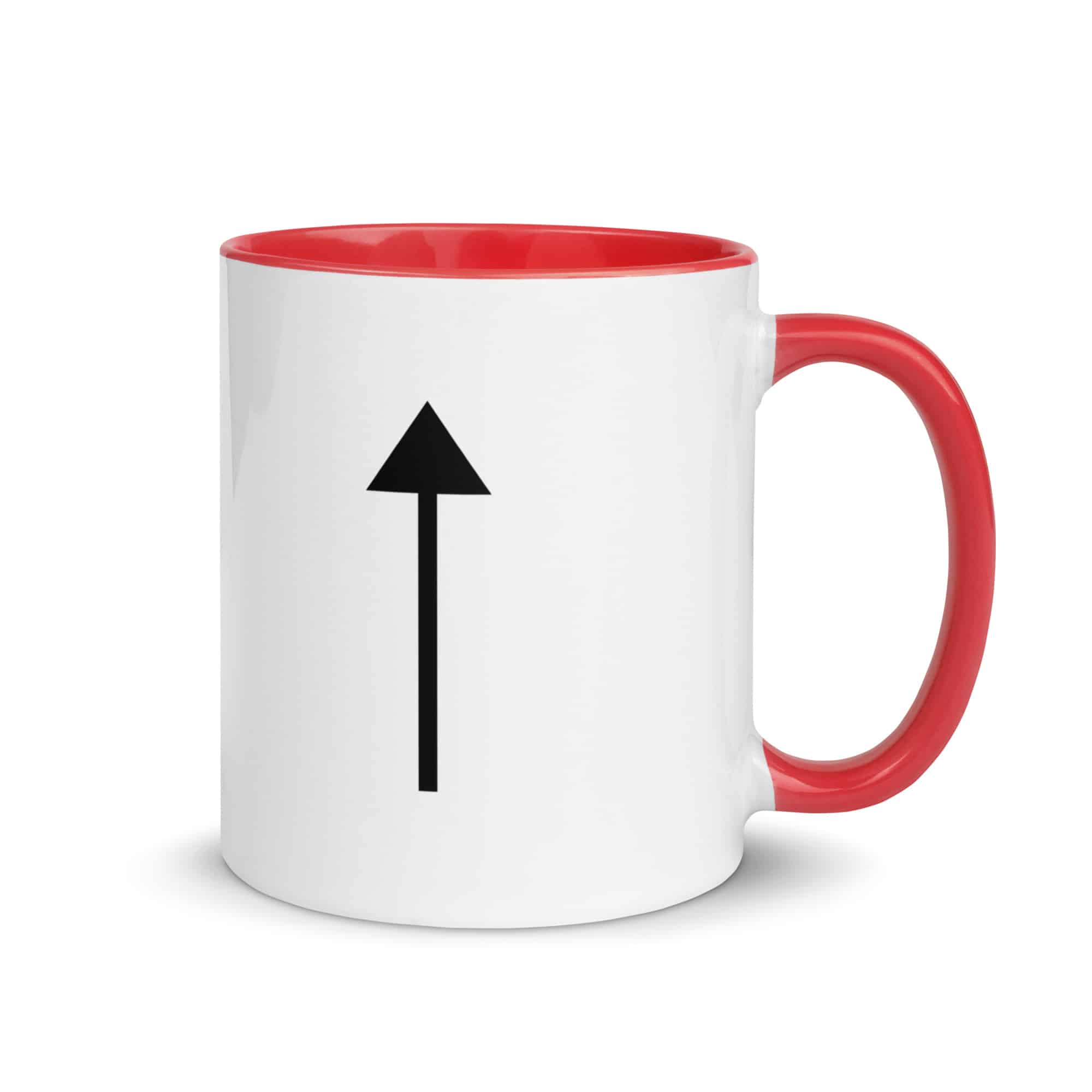 Black Upward Trail Arrow Color Inside Mug