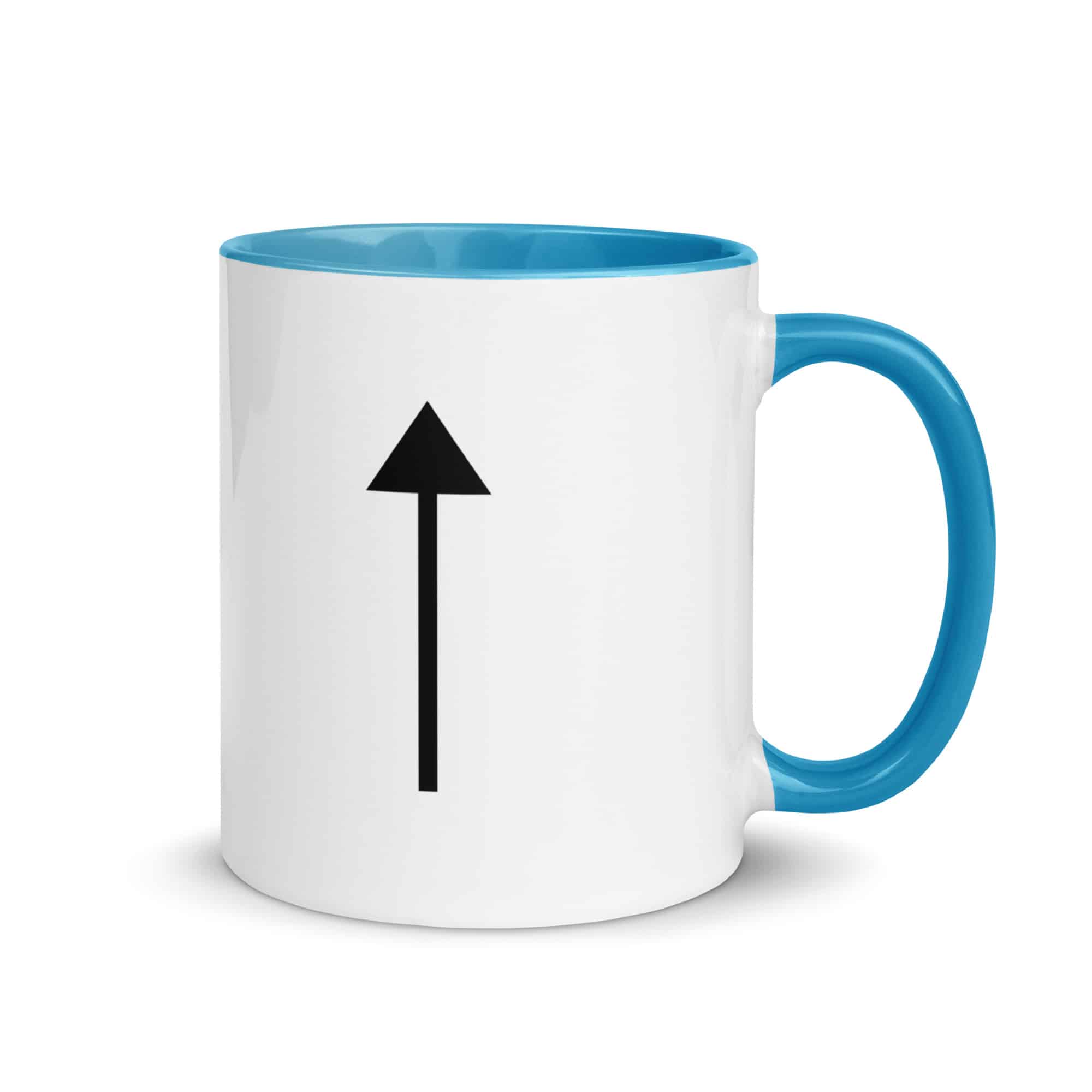 Black Upward Trail Arrow Color Inside Mug