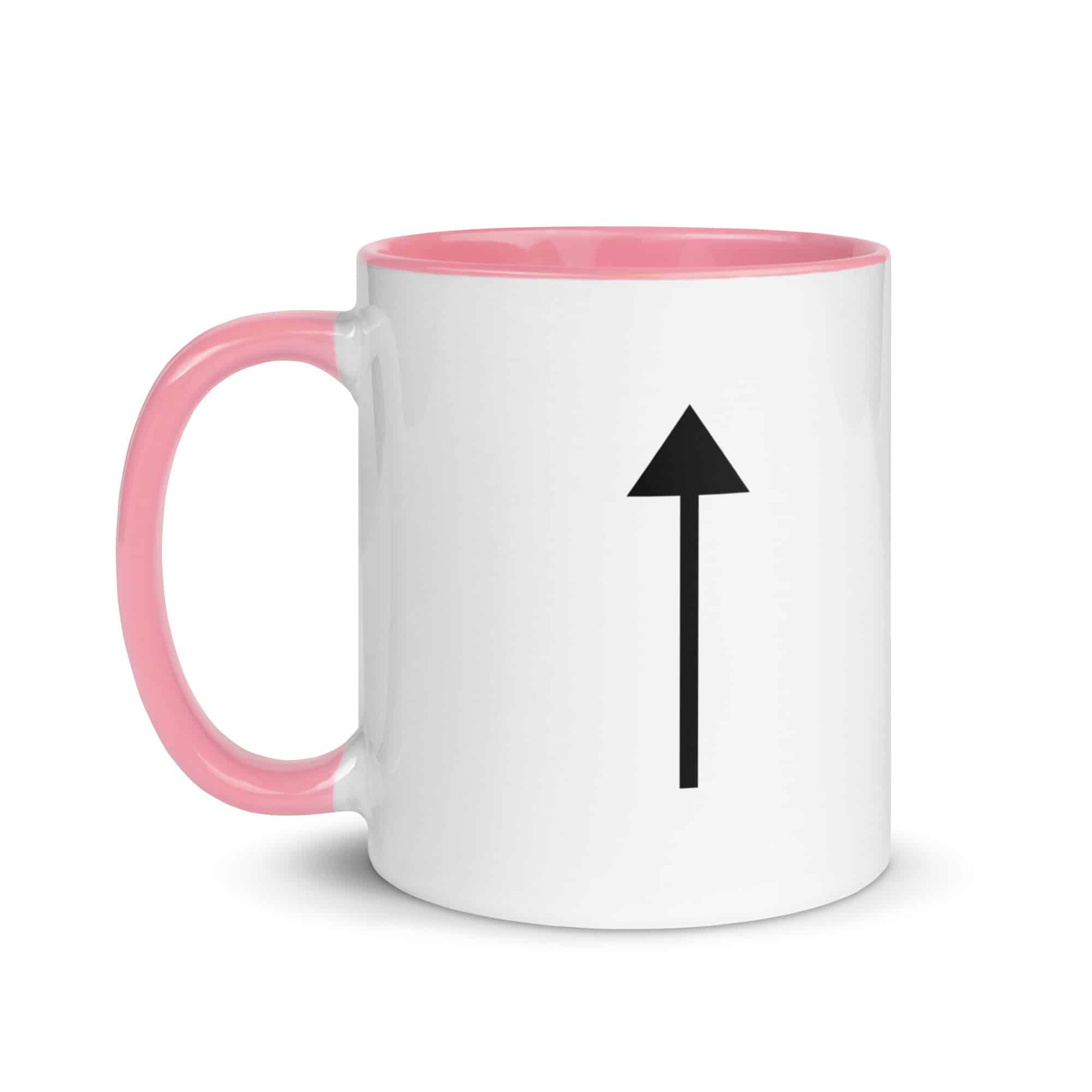 Black Upward Trail Arrow Color Inside Mug