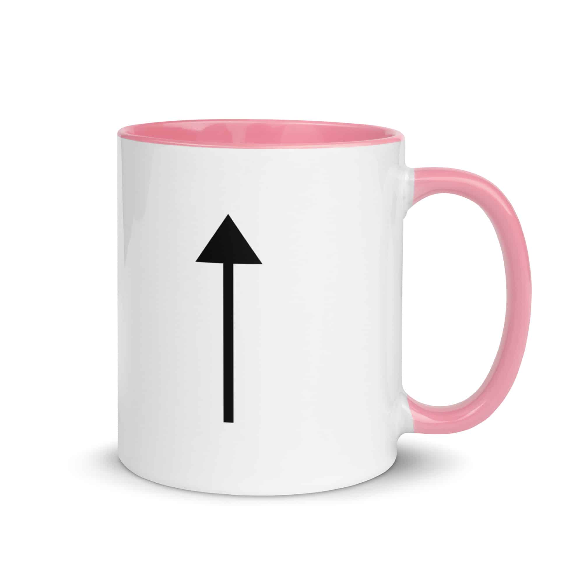 Black Upward Trail Arrow Color Inside Mug