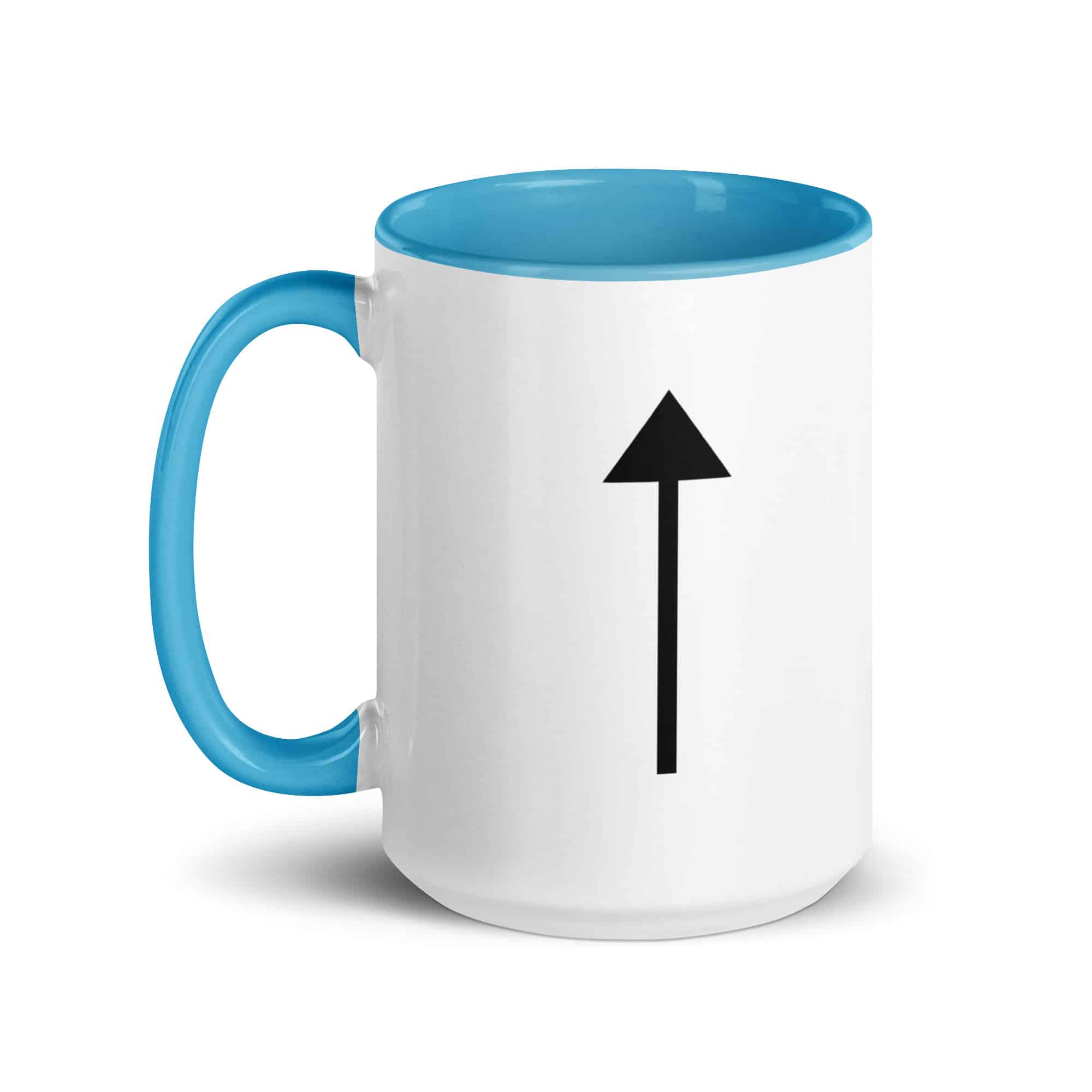 Black Upward Trail Arrow Color Inside Mug