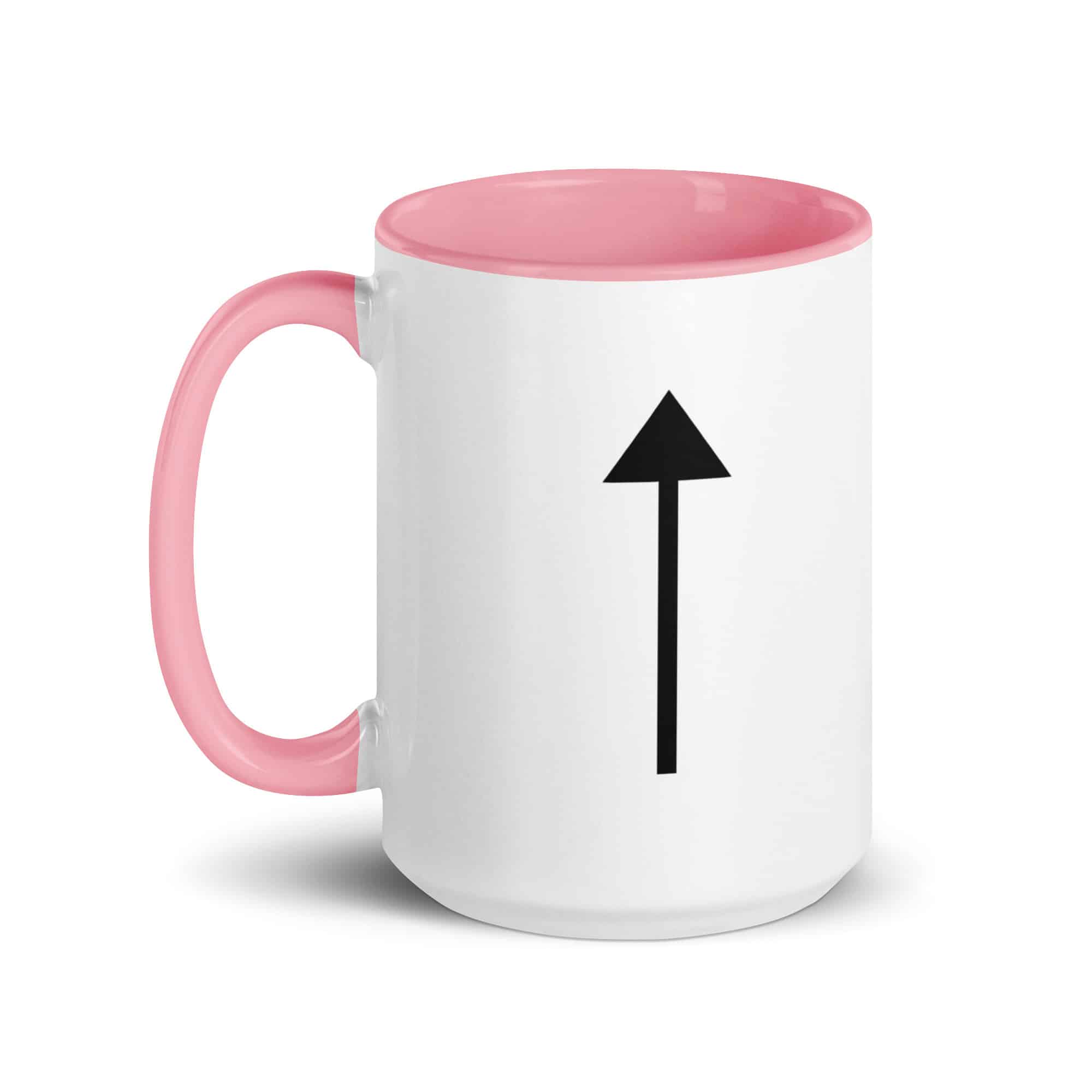 Black Upward Trail Arrow Color Inside Mug