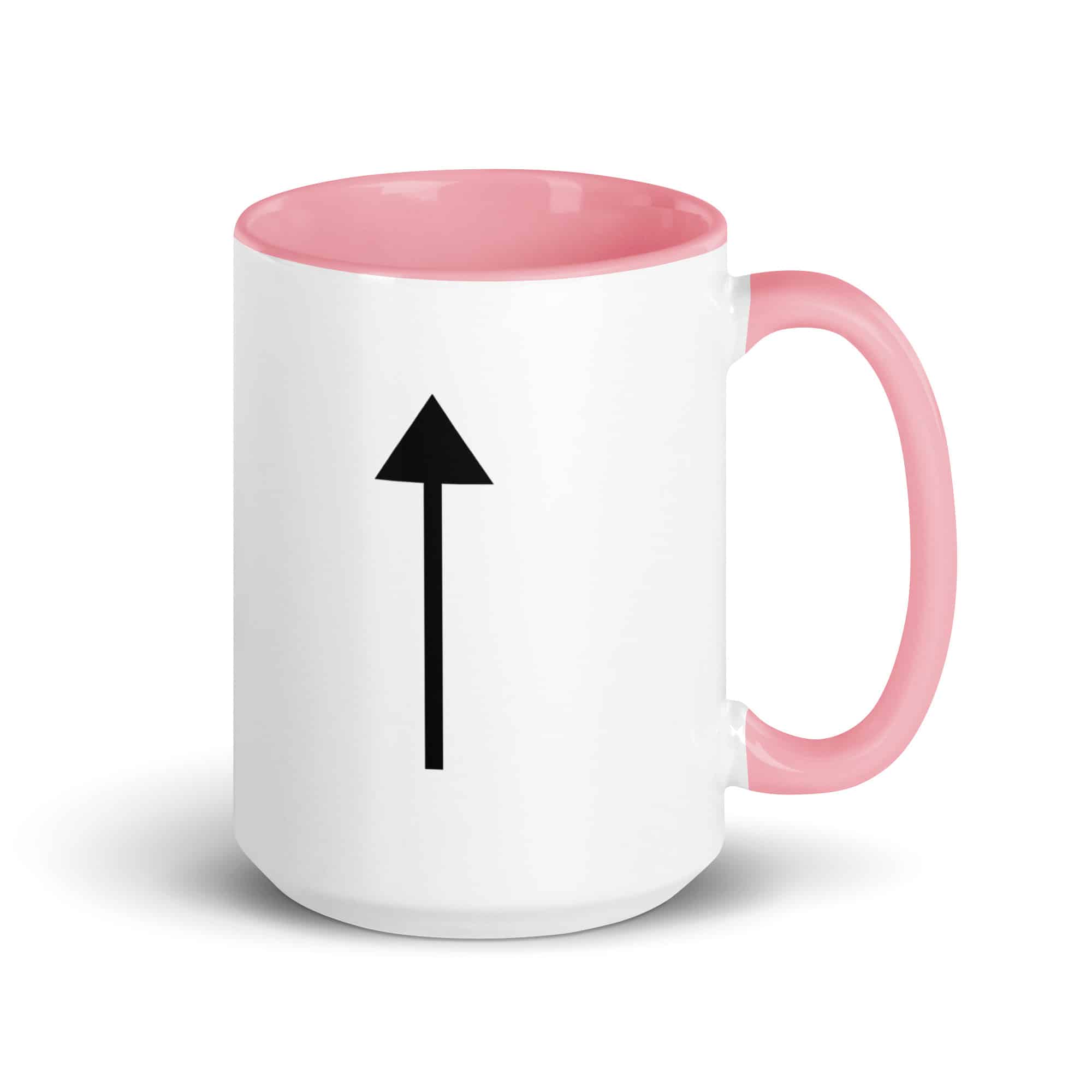 Black Upward Trail Arrow Color Inside Mug