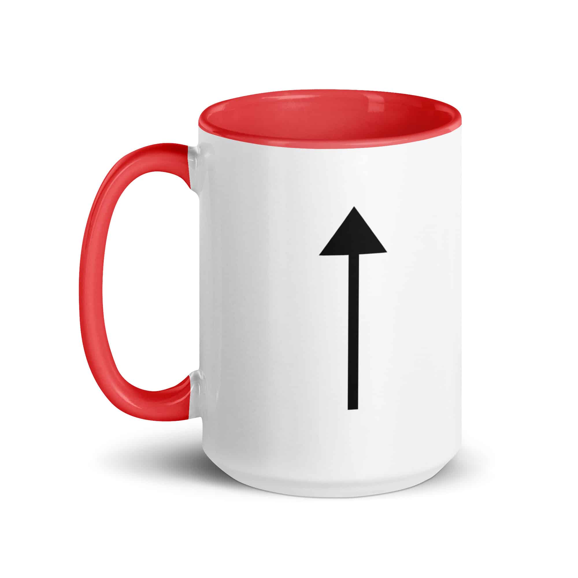 Black Upward Trail Arrow Color Inside Mug