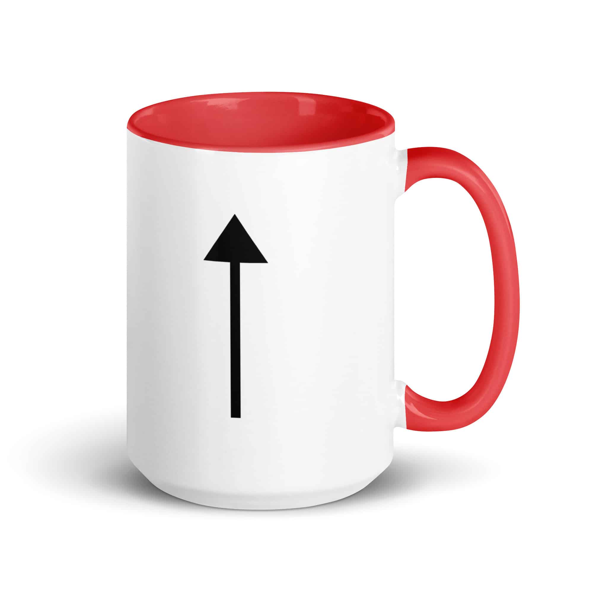 Black Upward Trail Arrow Color Inside Mug