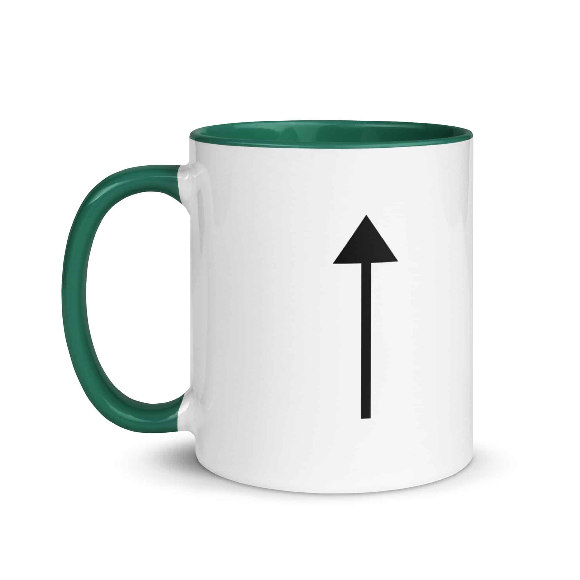 Black Upward Trail Arrow Color Inside Mug
