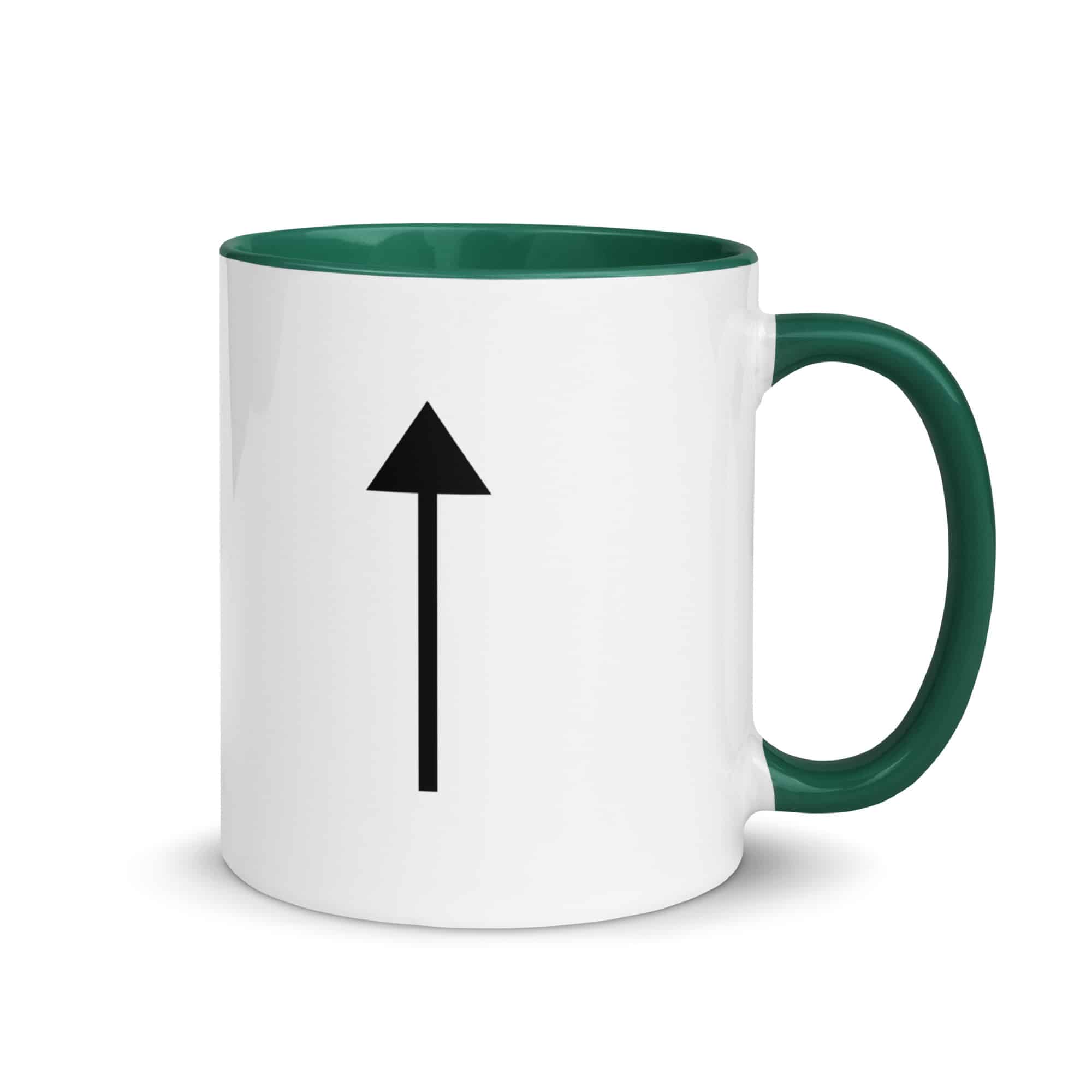Black Upward Trail Arrow Color Inside Mug