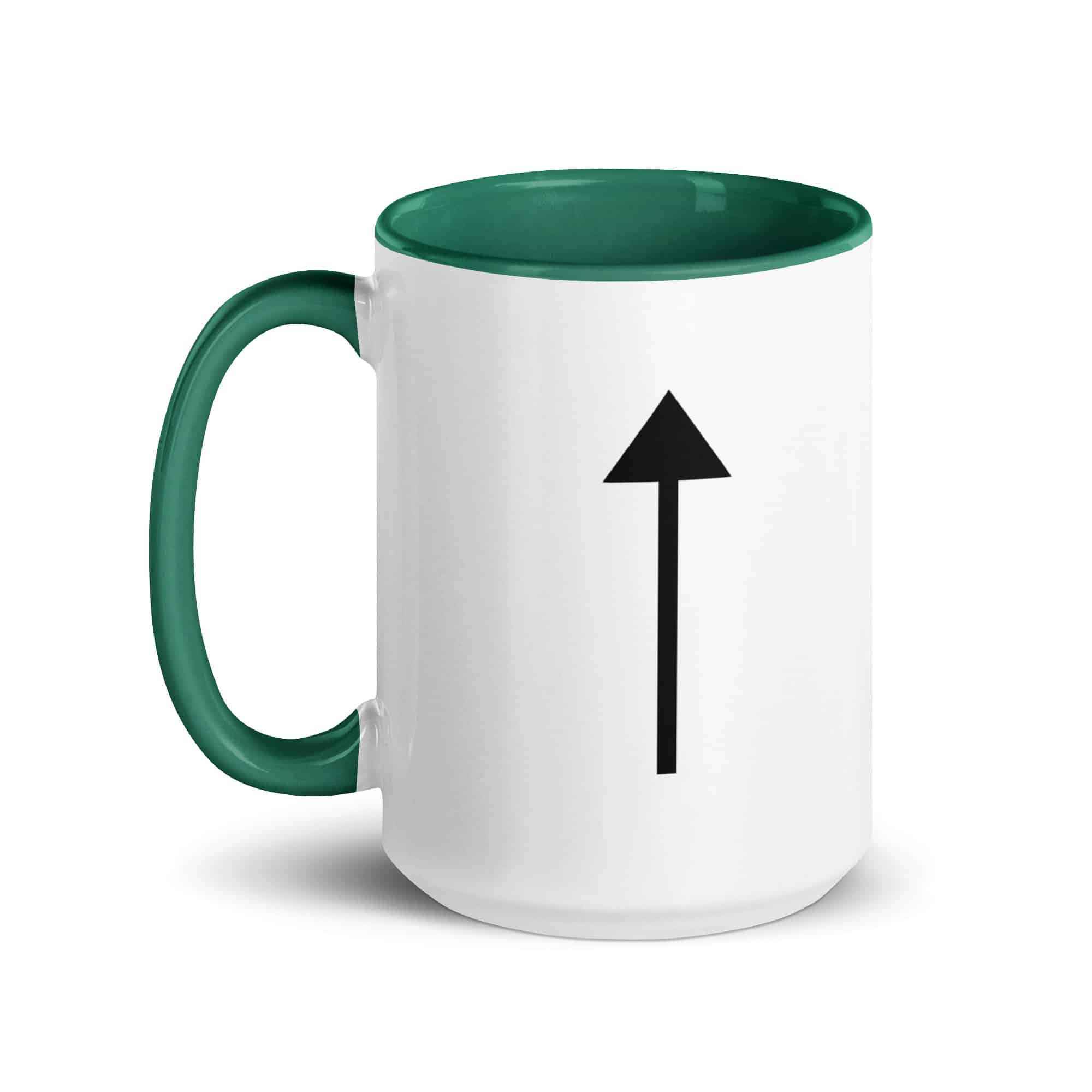 Black Upward Trail Arrow Color Inside Mug