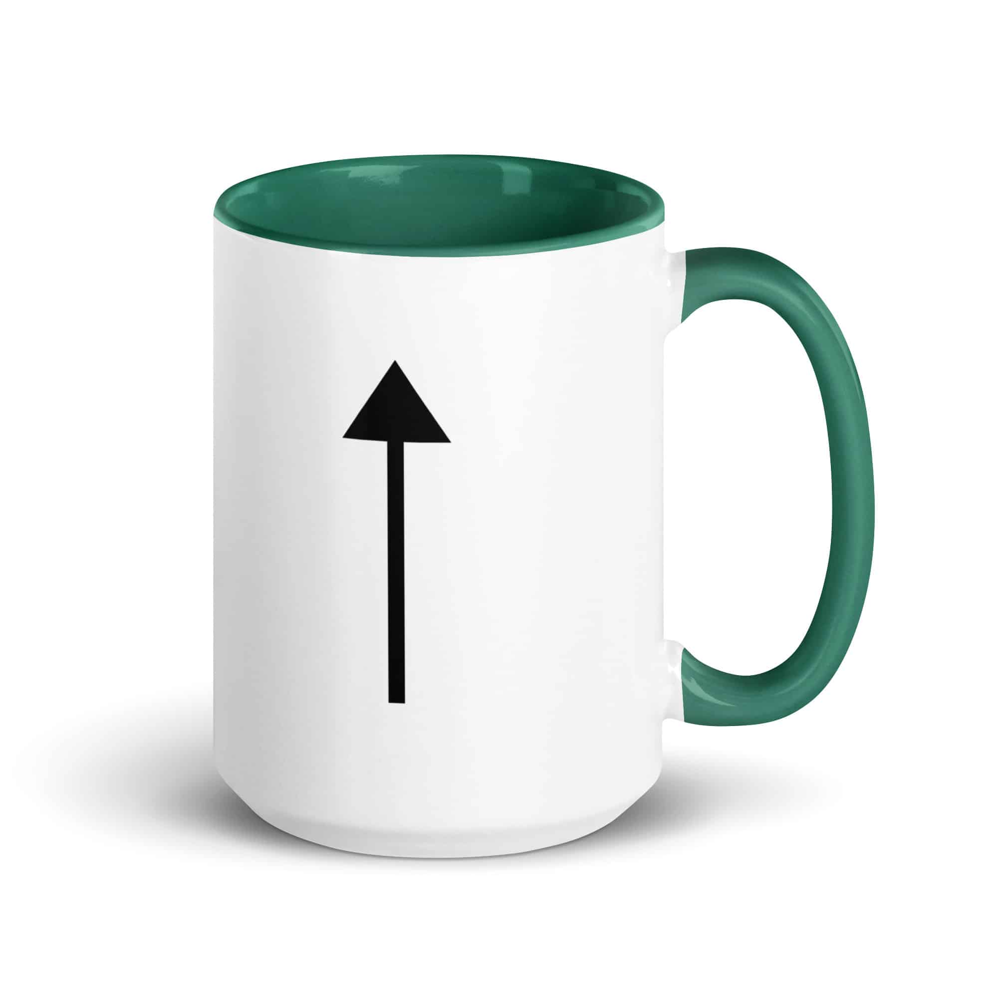 Black Upward Trail Arrow Color Inside Mug