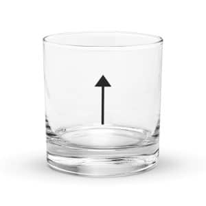 07 Upward Trail Arrow Black Rocks Glass - 10.5 oz - Main