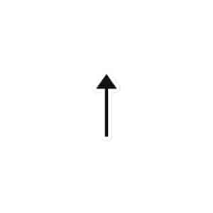 07 Upward Trail Arrow Black Vinyl Sticker - 3x3 - Main