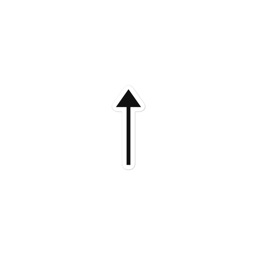 Black Upward Trail Arrow Vinyl Sticker
