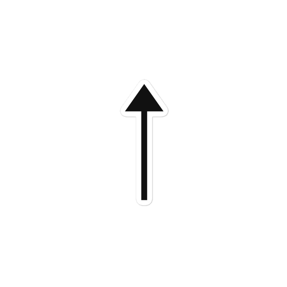 Black Upward Trail Arrow Vinyl Sticker