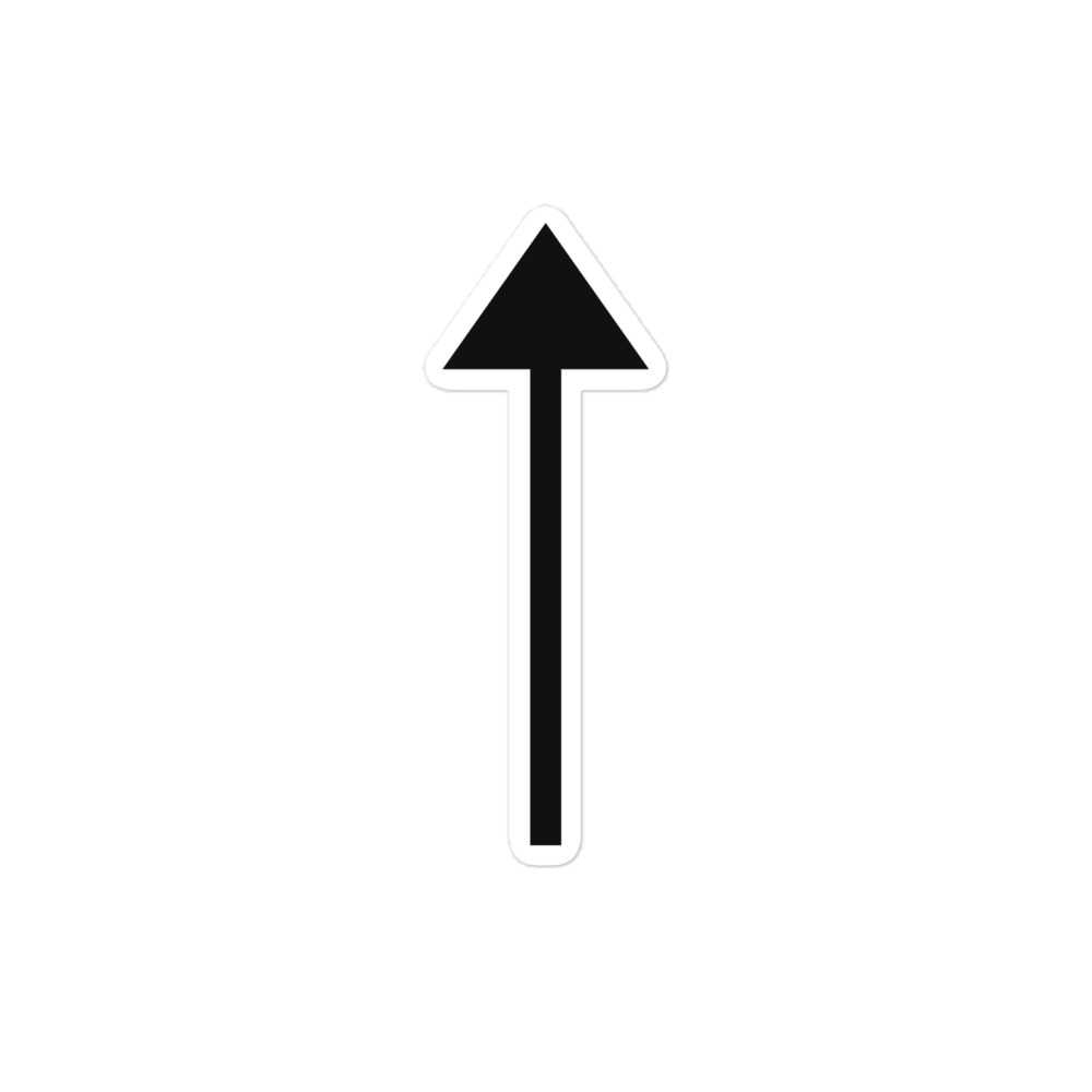 Black Upward Trail Arrow Vinyl Sticker