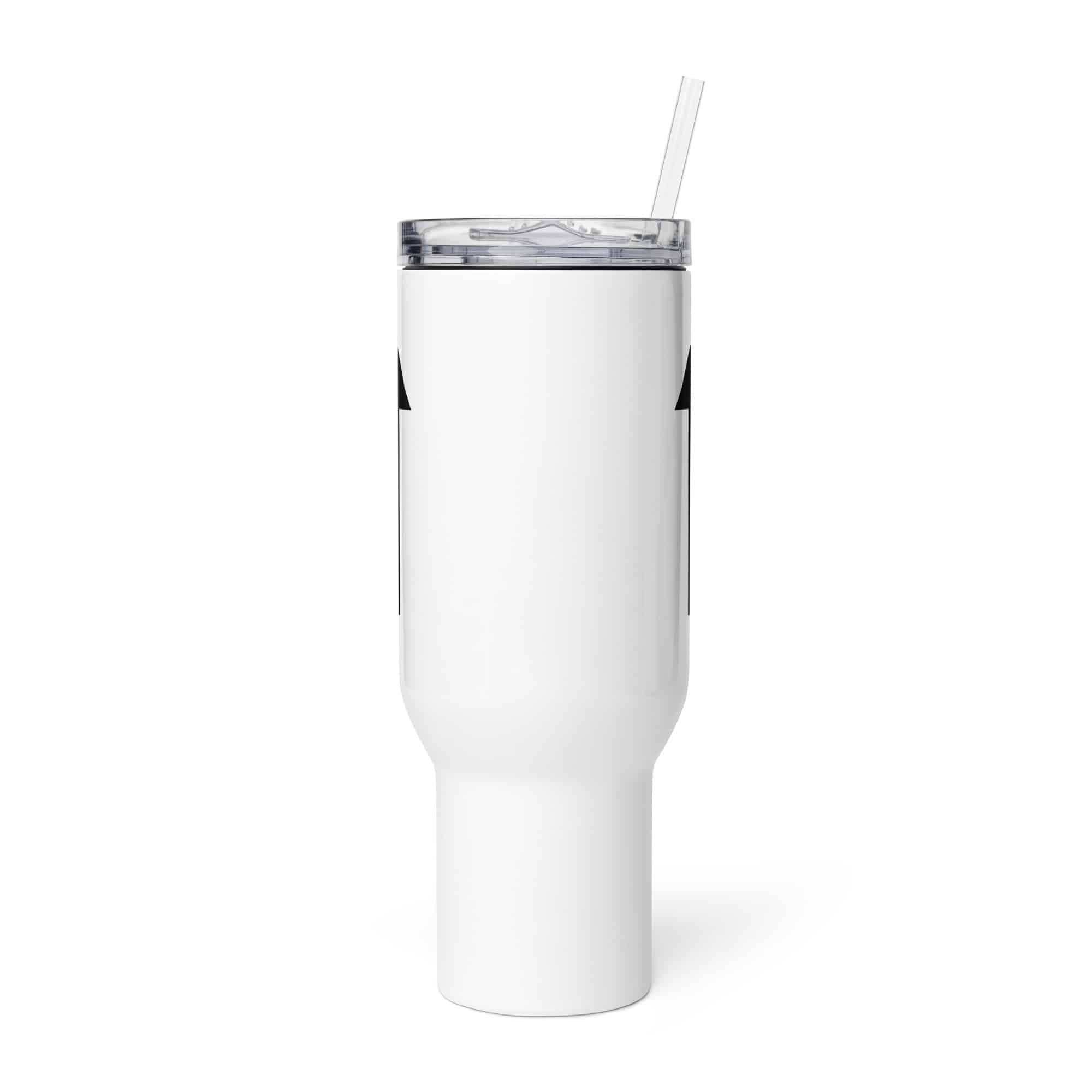 Black Upward Trail Arrow Travel Mug