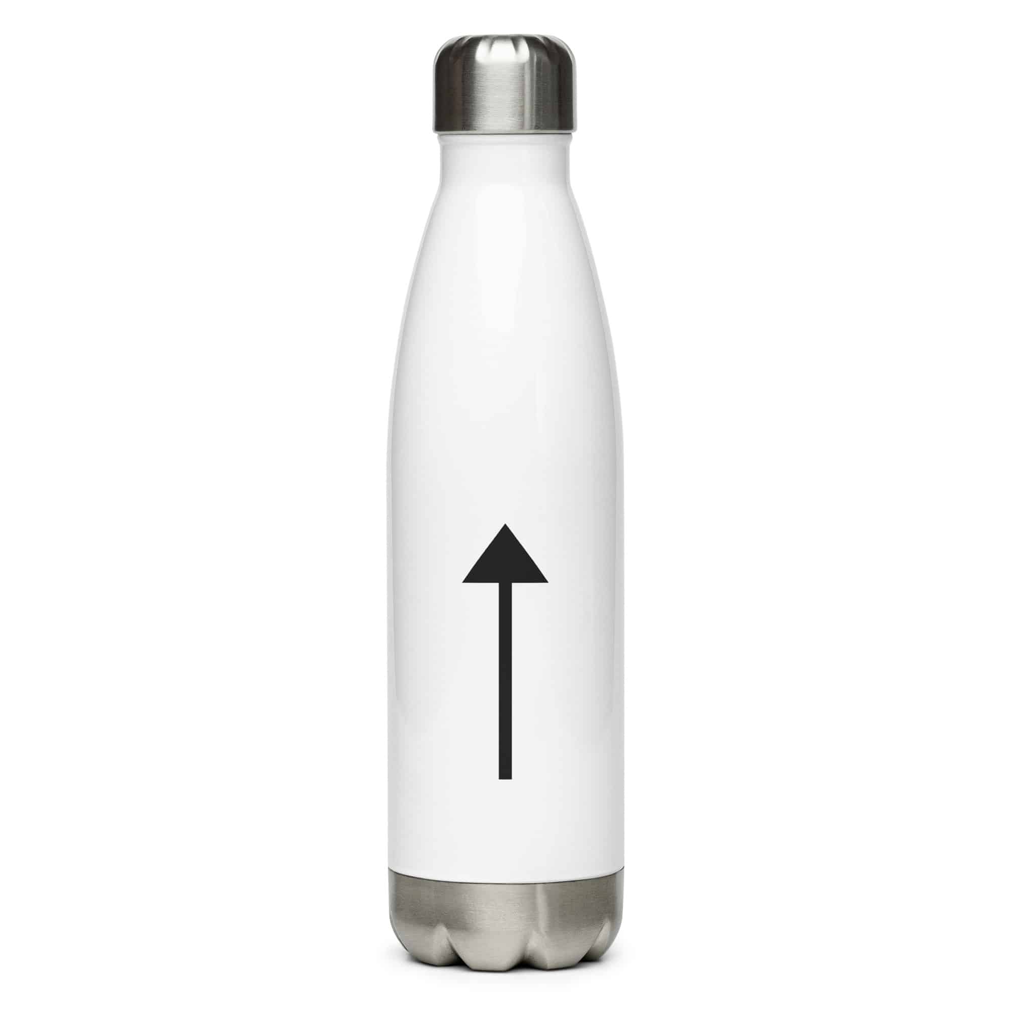 Black Upward Trail Arrow Water Bottle
