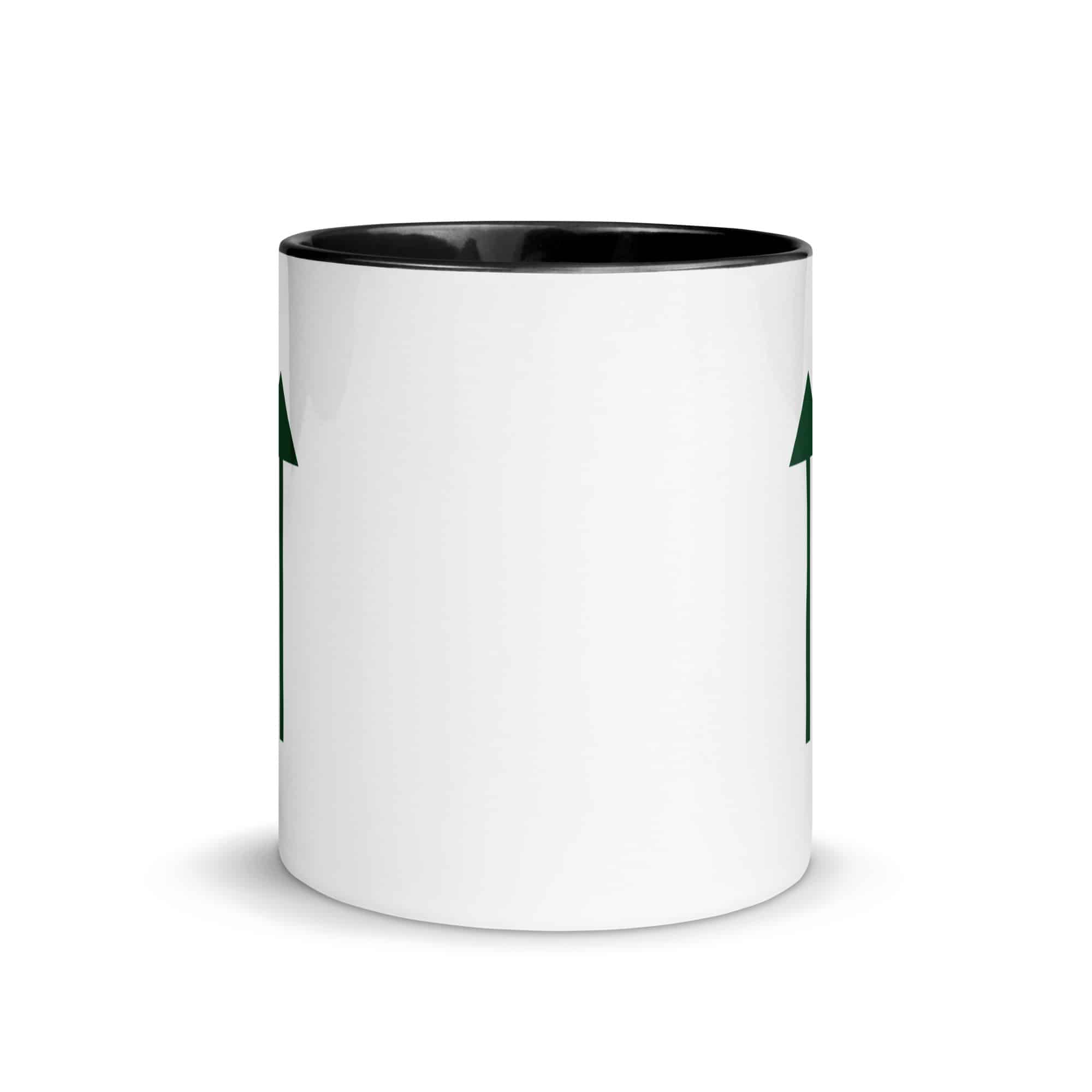 Forest Green Upward Trail Arrow Color Inside Mug