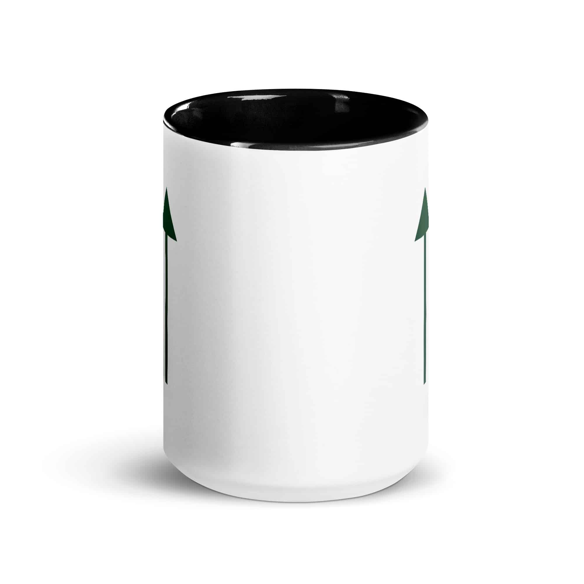 Forest Green Upward Trail Arrow Color Inside Mug