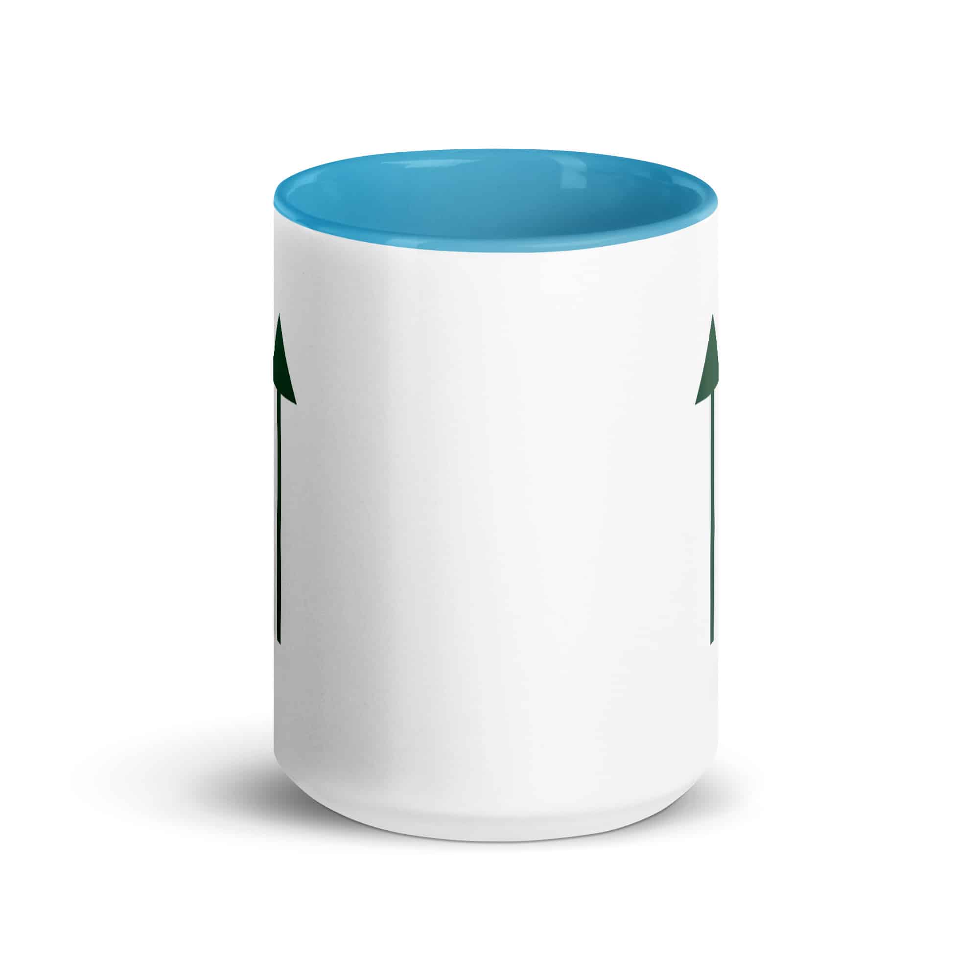 Forest Green Upward Trail Arrow Color Inside Mug