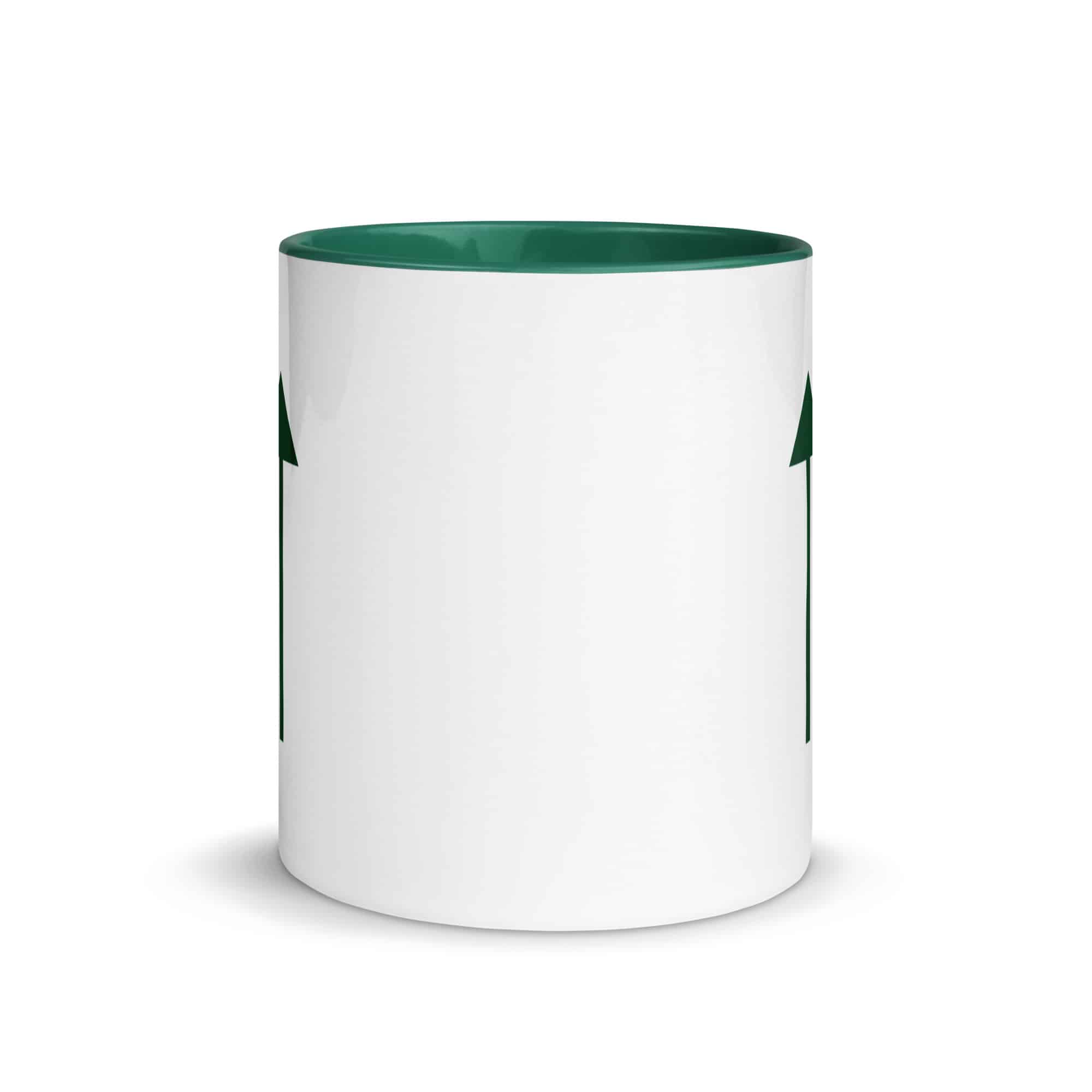 Forest Green Upward Trail Arrow Color Inside Mug