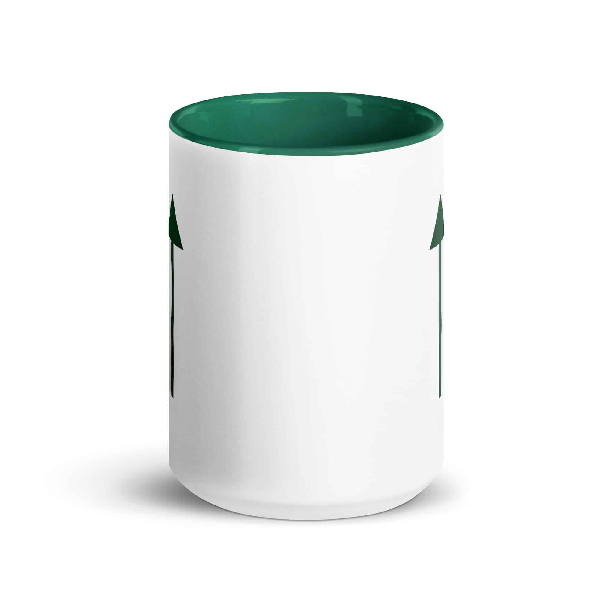 Forest Green Upward Trail Arrow Color Inside Mug
